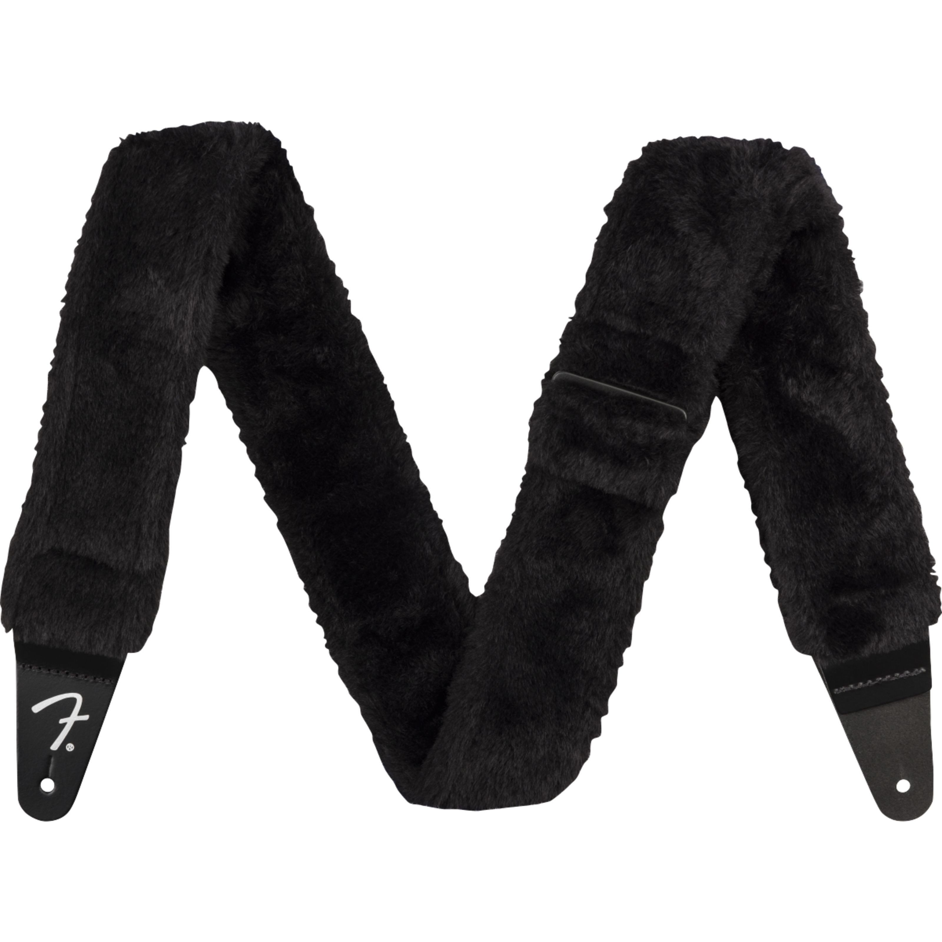 Fender Gitarrengurt, Supersoft Strap "Poodle Plush" Black - Gitarrengurt