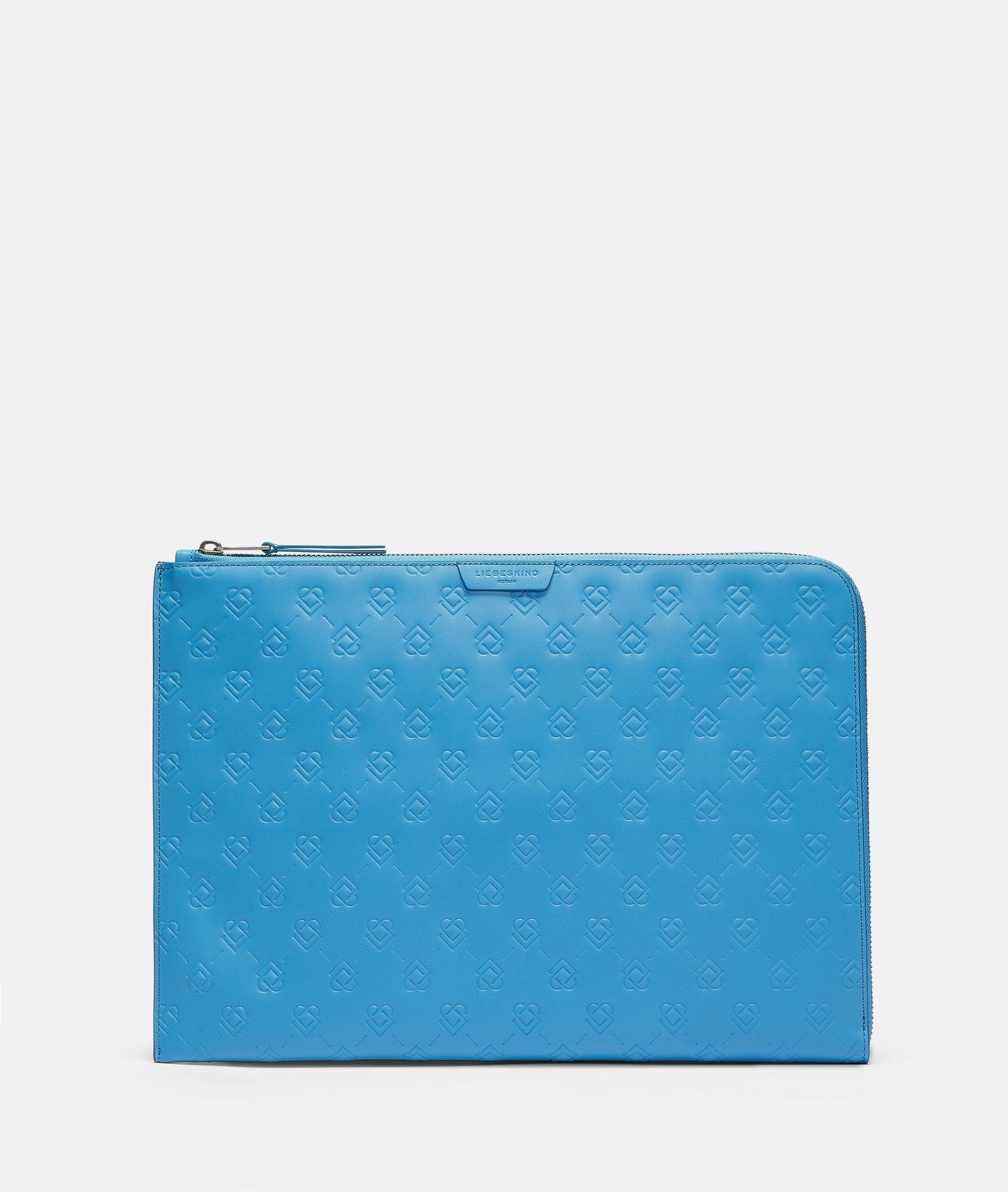 Liebeskind Berlin Geldbörse Laptop Case mit Logo-Icon-Muster azurblau