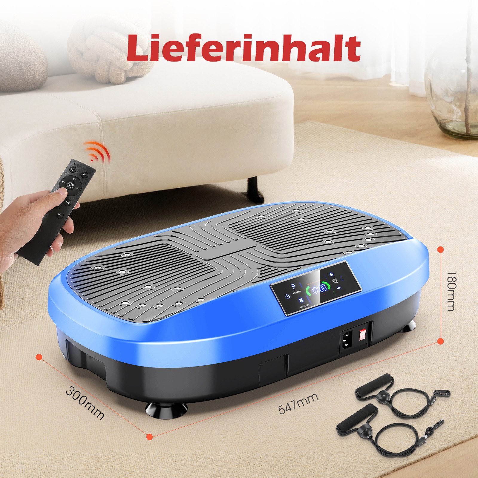 kehot Vibrationsplatte Vibrationsplatte für Ganzkörpertraining, LED Display & Fernbedienung, 200 W, 120 Intensitätsstufen, Leise Trainingsplatte mit Widerstands – Bild 2 von 5