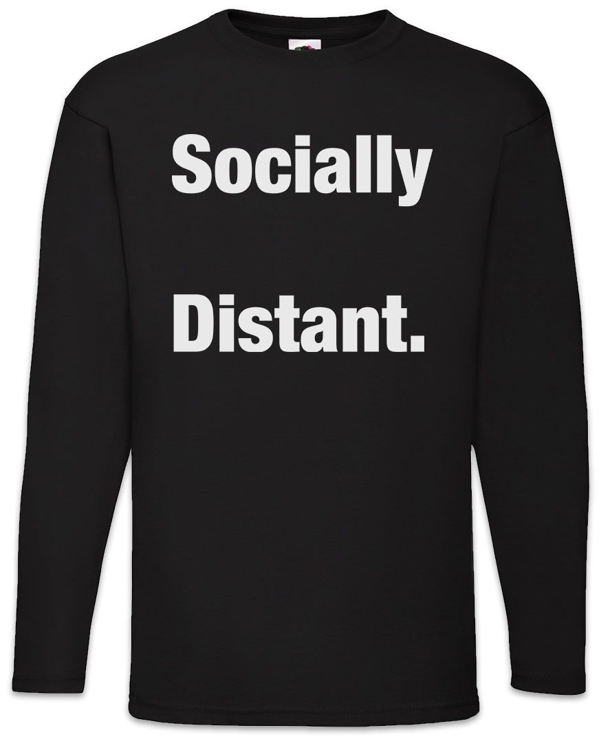 Langarmshirt Socially Distant Langarm T-Shirt Pessimismus Nihilist Skeptiker