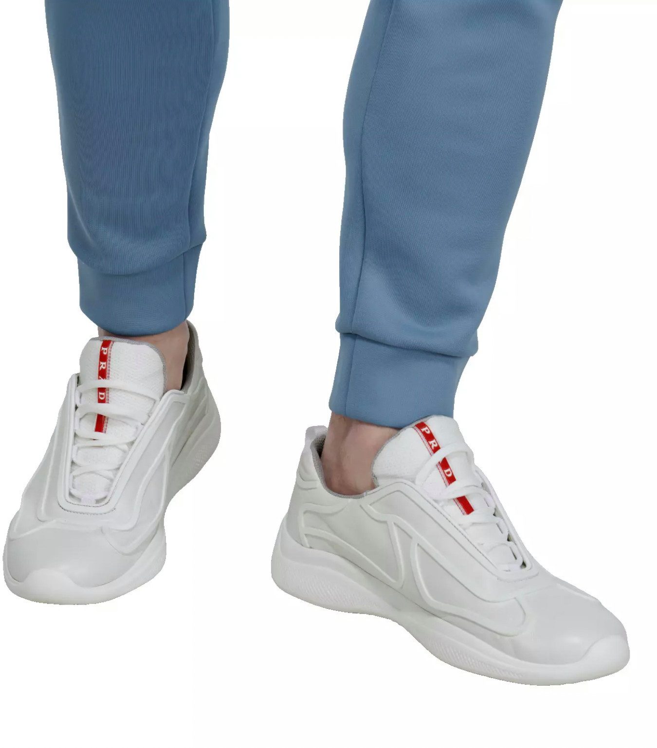 PRADA America's Cup aus Leder Schuhe Turnschuhe 42 Sneaker Luxuriöses Lammleder mit strukturierten Gummi-Overlays