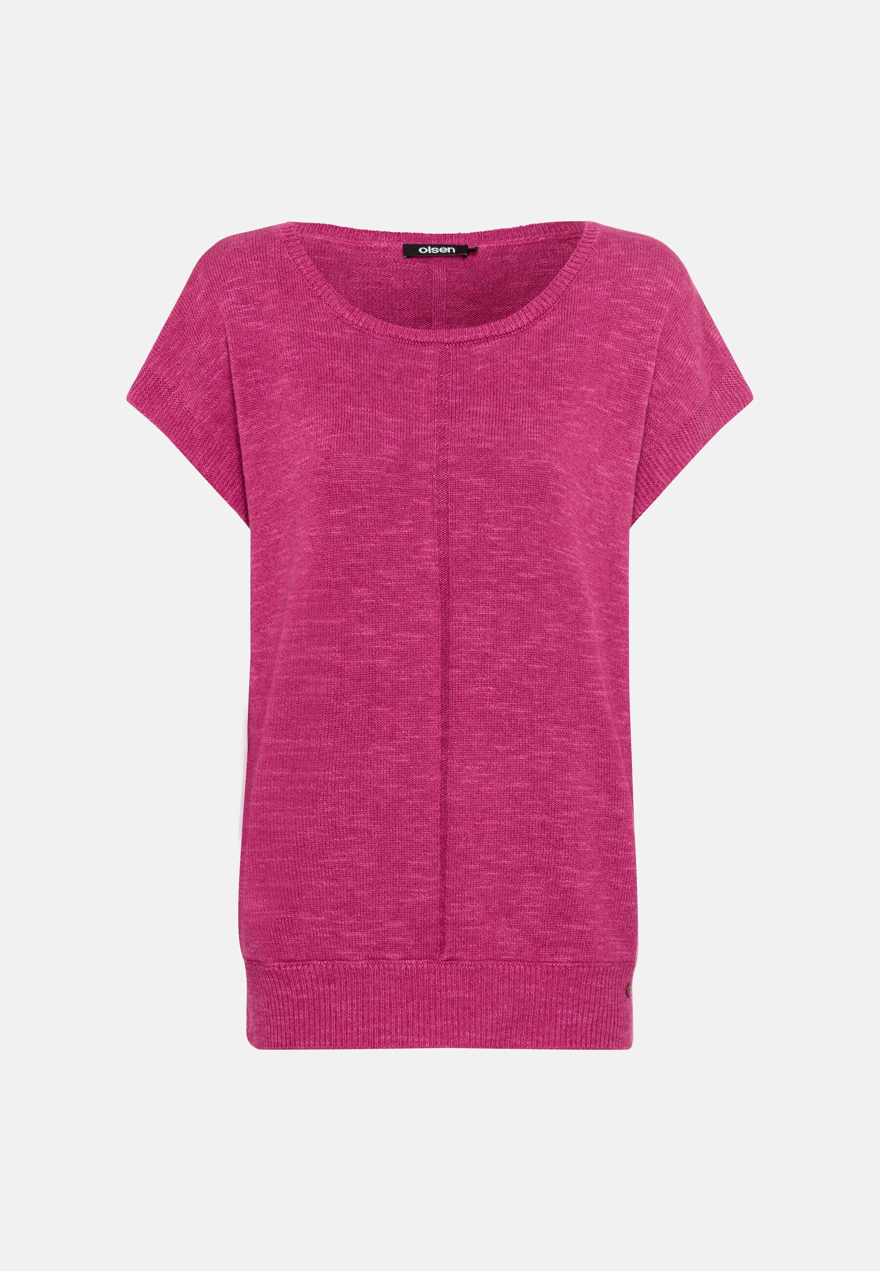 Olsen Regular-fit-Jeans Pullover mit U-Boot-Ausschnitt