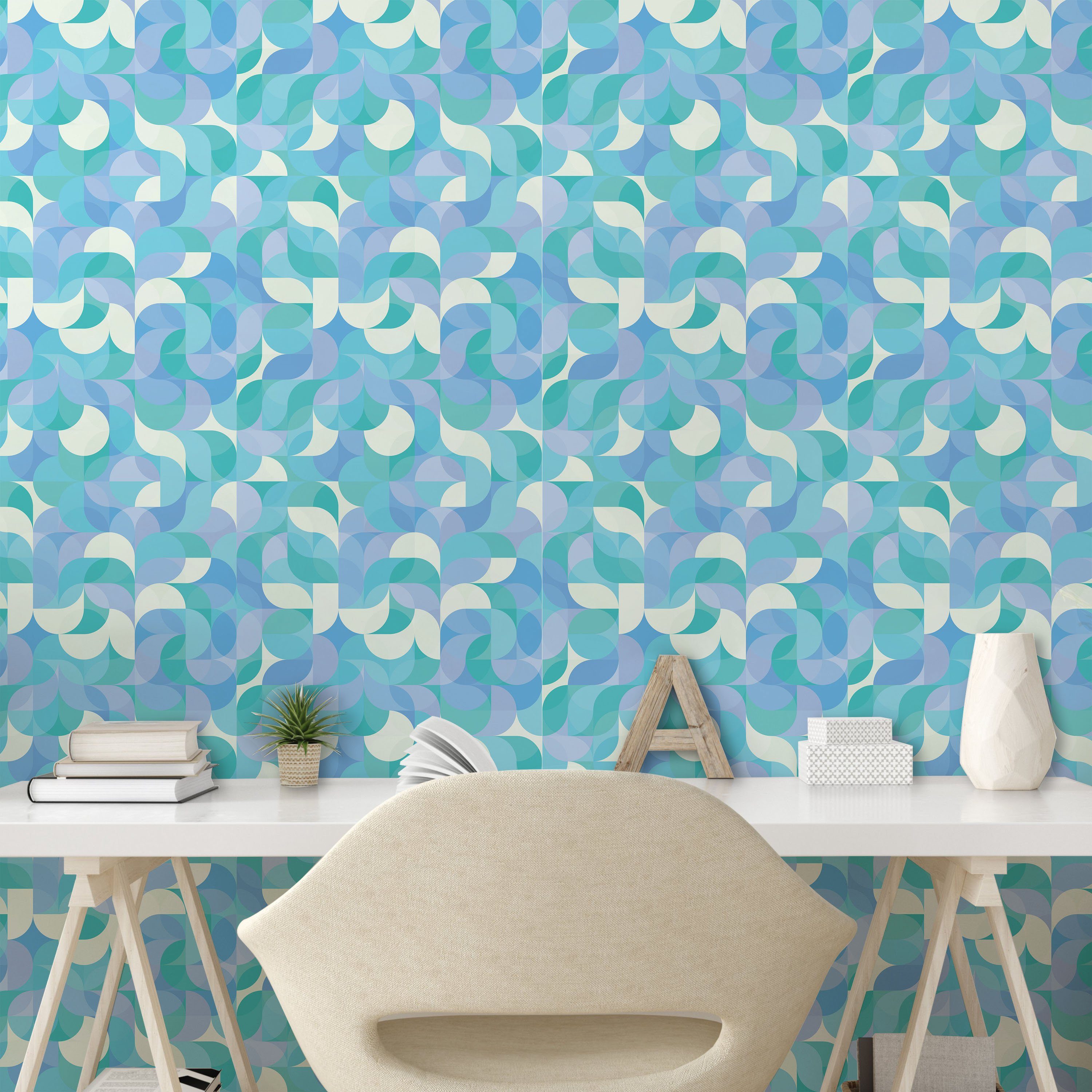 Vinyltapete selbstklebendes Küchenakzent, Wohnzimmer Modernes Abakuhaus Geometrisch Mosaik-Motiv