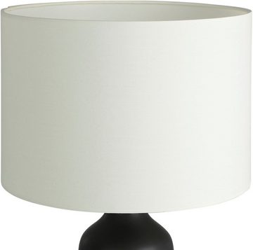 EGLO Tischleuchte VINOZA, Leuchtmittel wechselbar, ohne Leuchtmittel, Tischleuchte in schwarz aus Keramik - exkl. E27 - 40W