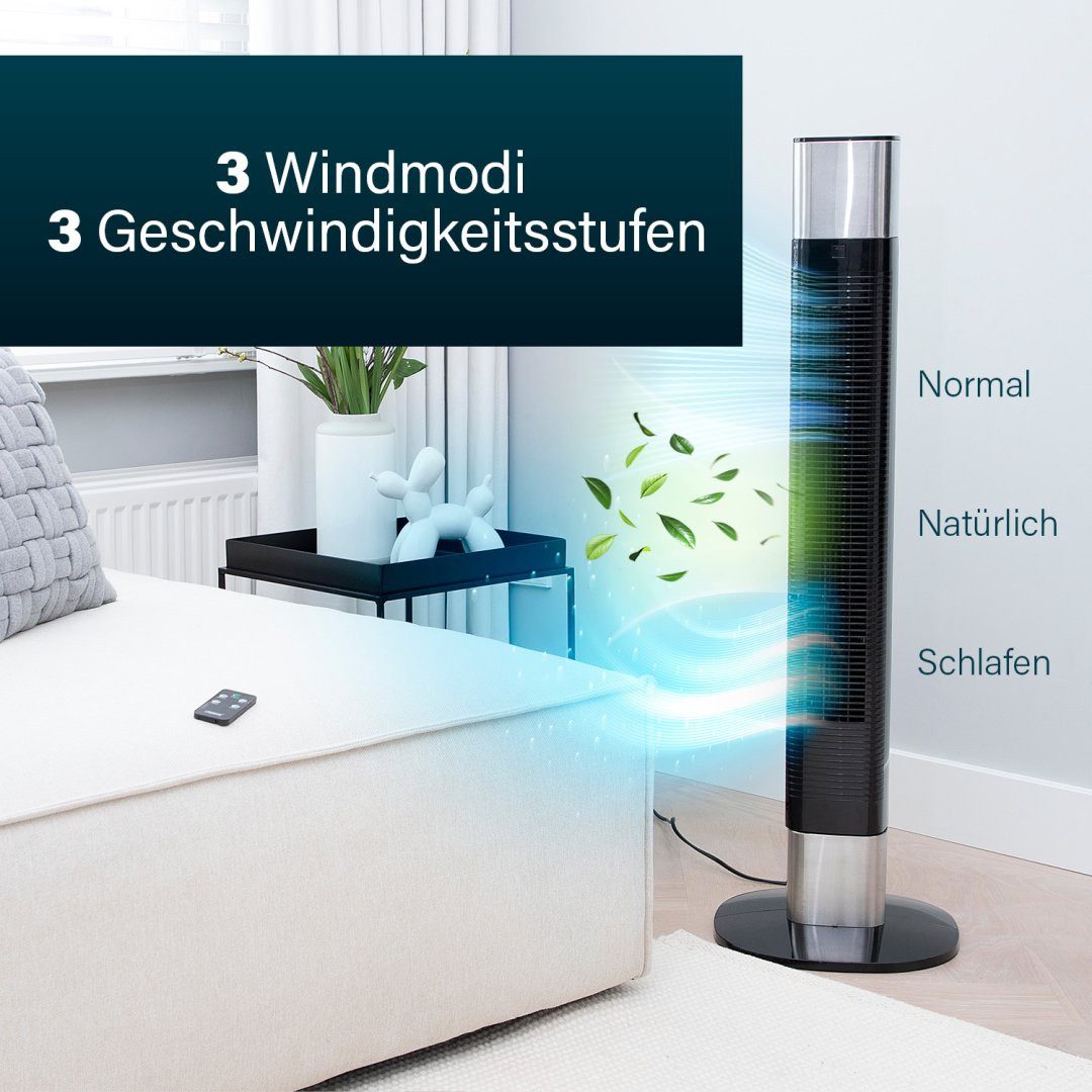 PRINCESS Turmventilator Princess 358280 Smart Tower Fan – App-gesteuert – 103 cm, 103 cm - App-gesteuert