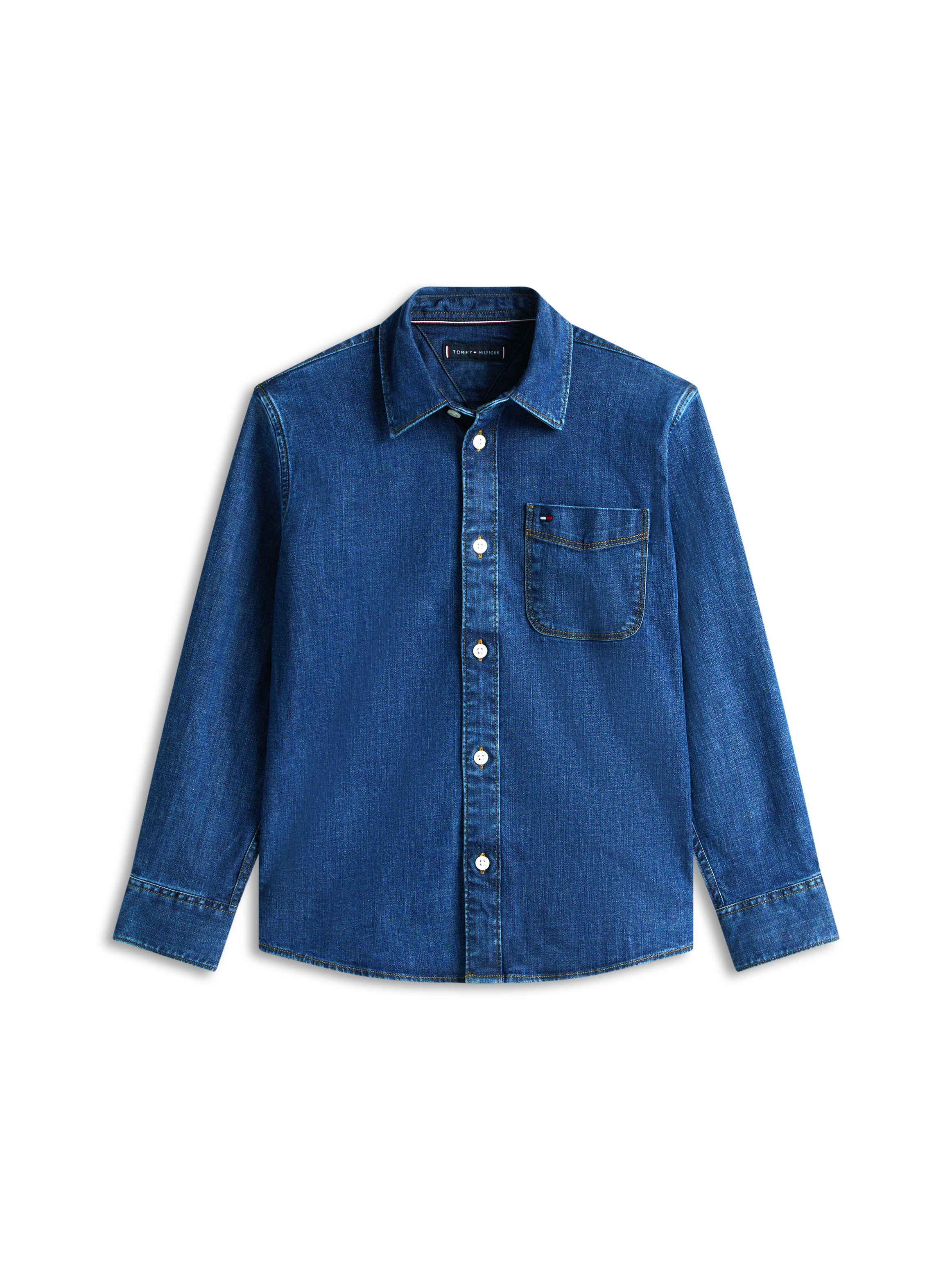 Tommy Hilfiger Jeanshemd RELAXED DENIM SHIRT Regular fit, für Kinder bis 16 Jahre – Bild 4 von 5