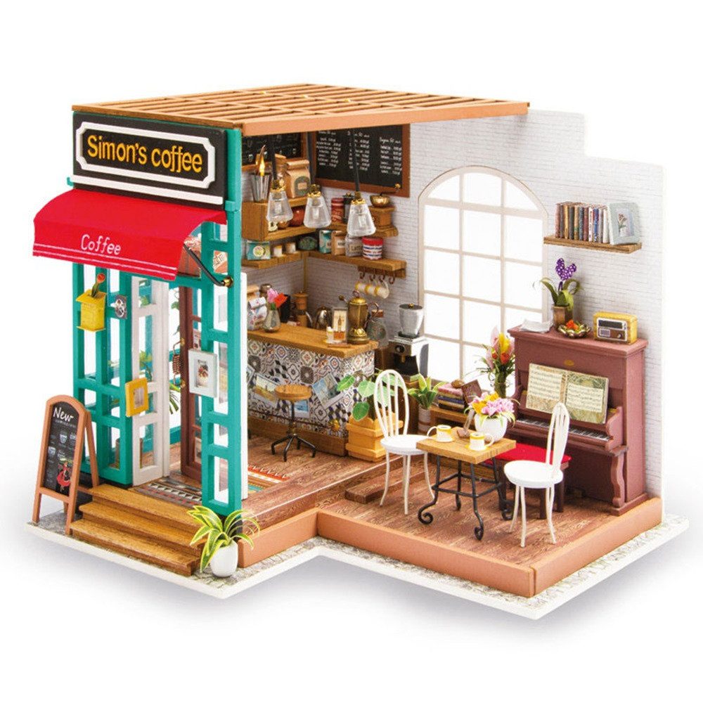 3D-Puzzle Robotime Simon´s Café Rolife 3D Puzzle Holz DG109 Simon's Coffee Shop