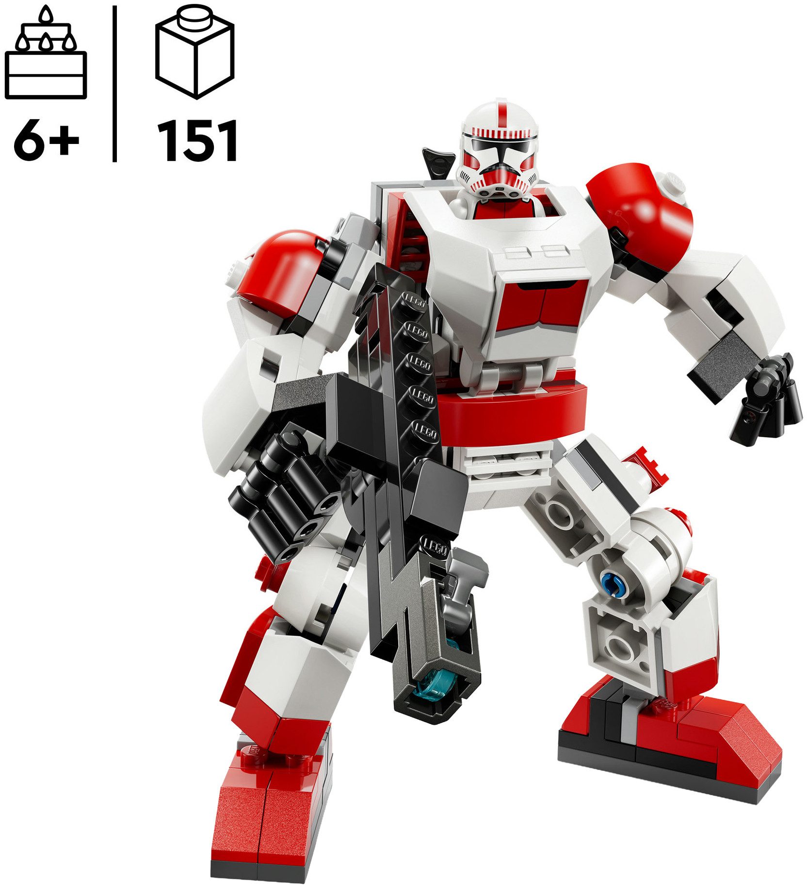 LEGO® Klon-Schocktruppen Mech (75448), LEGO Star Wars Konstruktionsspielsteine, (151 St)