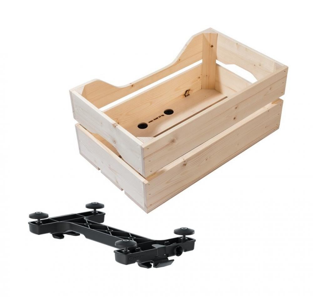 Fahrradkorb Racktime Holzbox Woodpacker 2.0 49x24,1x29,5cm natur 25l Snapit 2.0