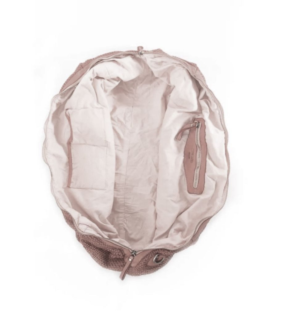 BZNA Weekender Shopper Viona Designer Reise Sport Shopper Schultertasche, geflochtenes Leder