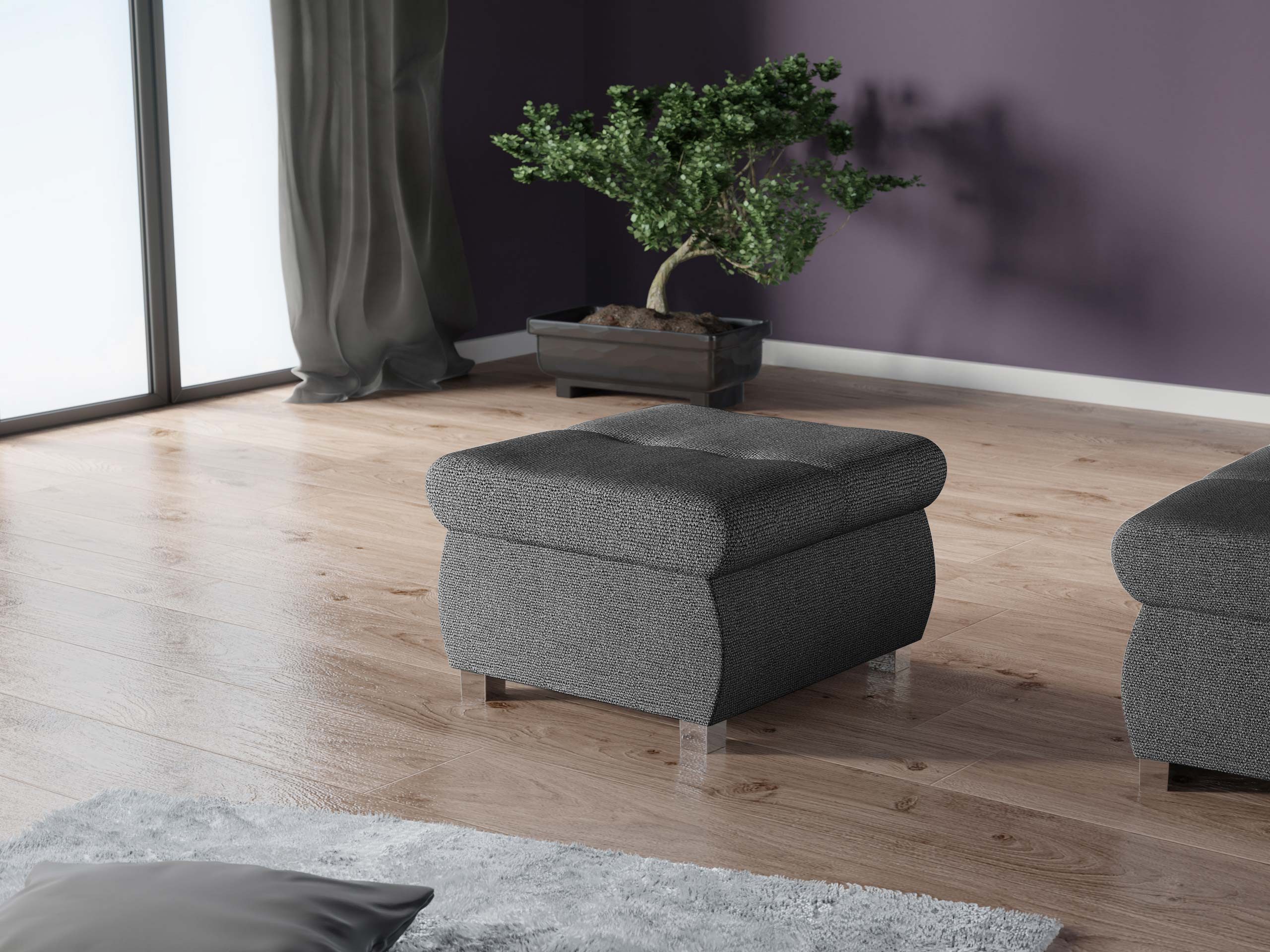 MIRJAN24 Polsterhocker Orkan Klein, Holzkonstruktion, 60x60x39 günstig online kaufen