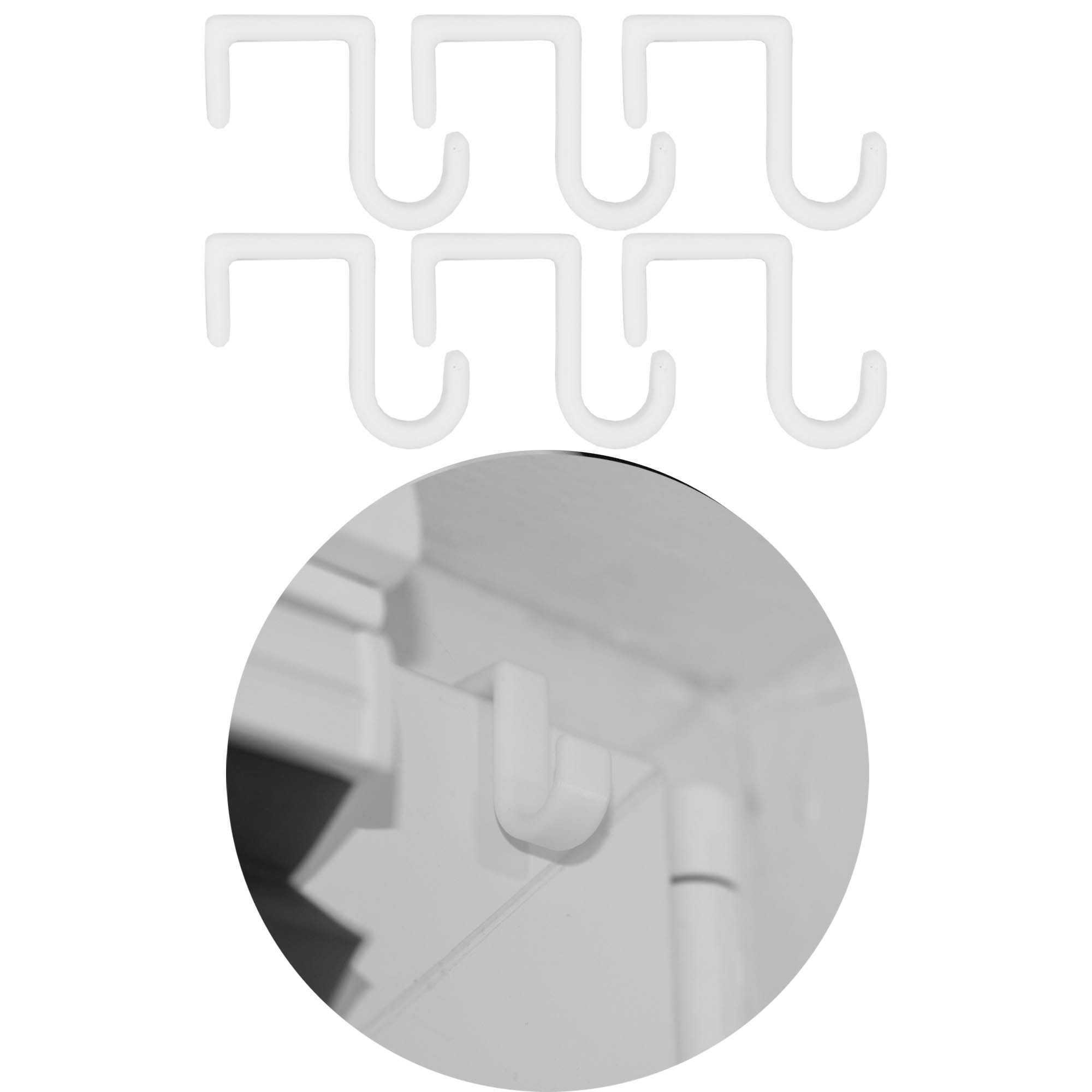 TSB Werk Kleiderhaken Fensterhaken Fensterklemme Fensterklammer, (6-St), Fensterclip, Fensterdeko, Universal, Weiß
