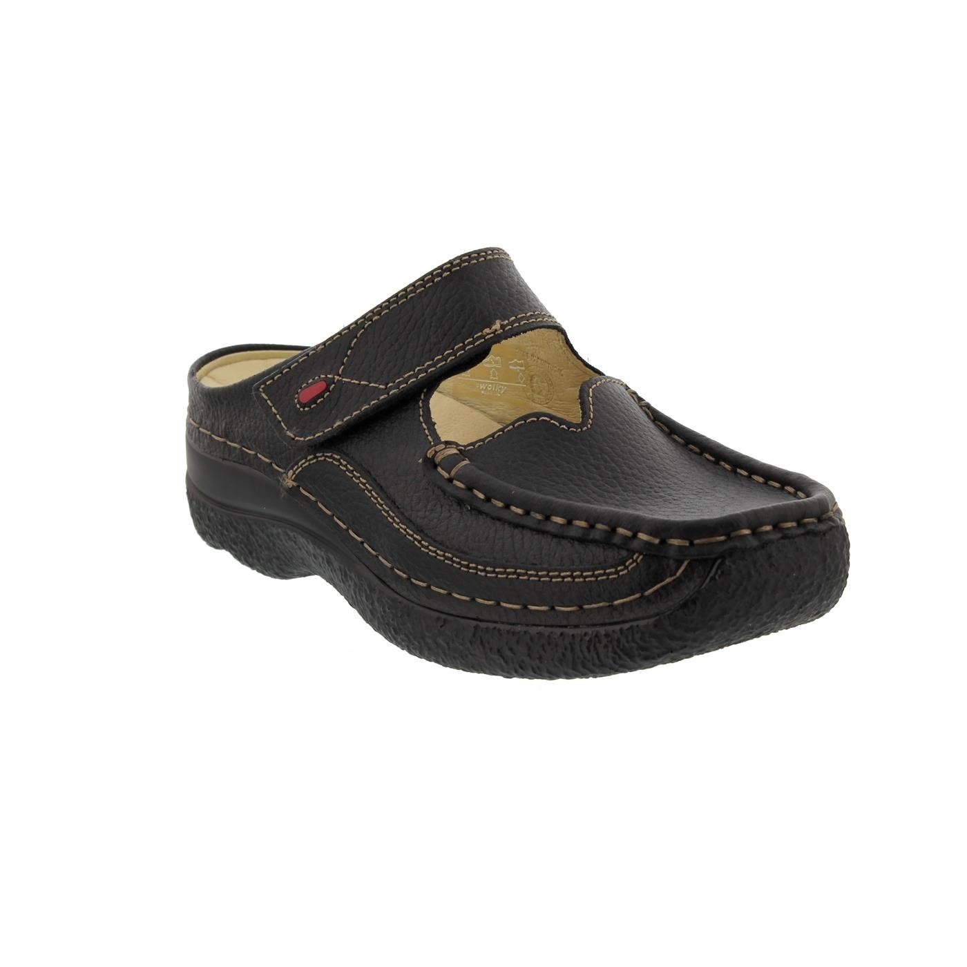 WOLKY Wolky Roll Slipper, Clog, Printed leather, black, 0622770-000 Clog günstig online kaufen