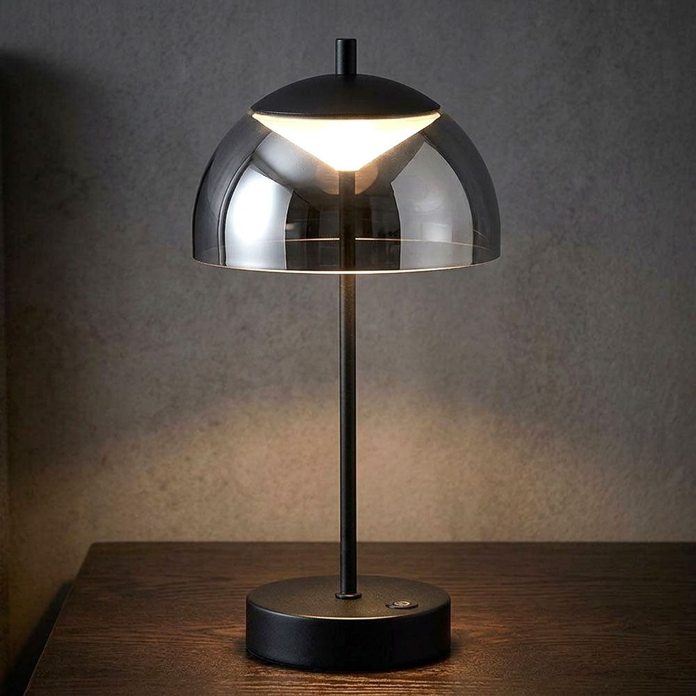 FISCHER & HONSEL LED Tischleuchte, LED-Leuchtmittel fest verbaut, Farbwechsel, Neutralweiß, Kaltweiß, Warmweiß, Tageslichtweiß, Tischleuchte LED Nachttischlampe Schreibtisch CCT Touchdimmer H 35 cm