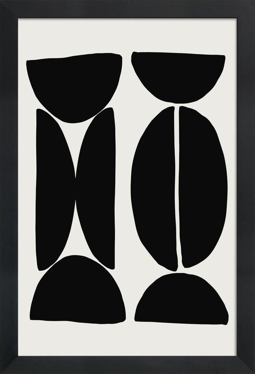 Juniqe Poster Poster mit Holzrahmen, Graphite (1 St), Fine-Art-Print in Galeriequalität mit einem 1 cm breiten, weißen Rand