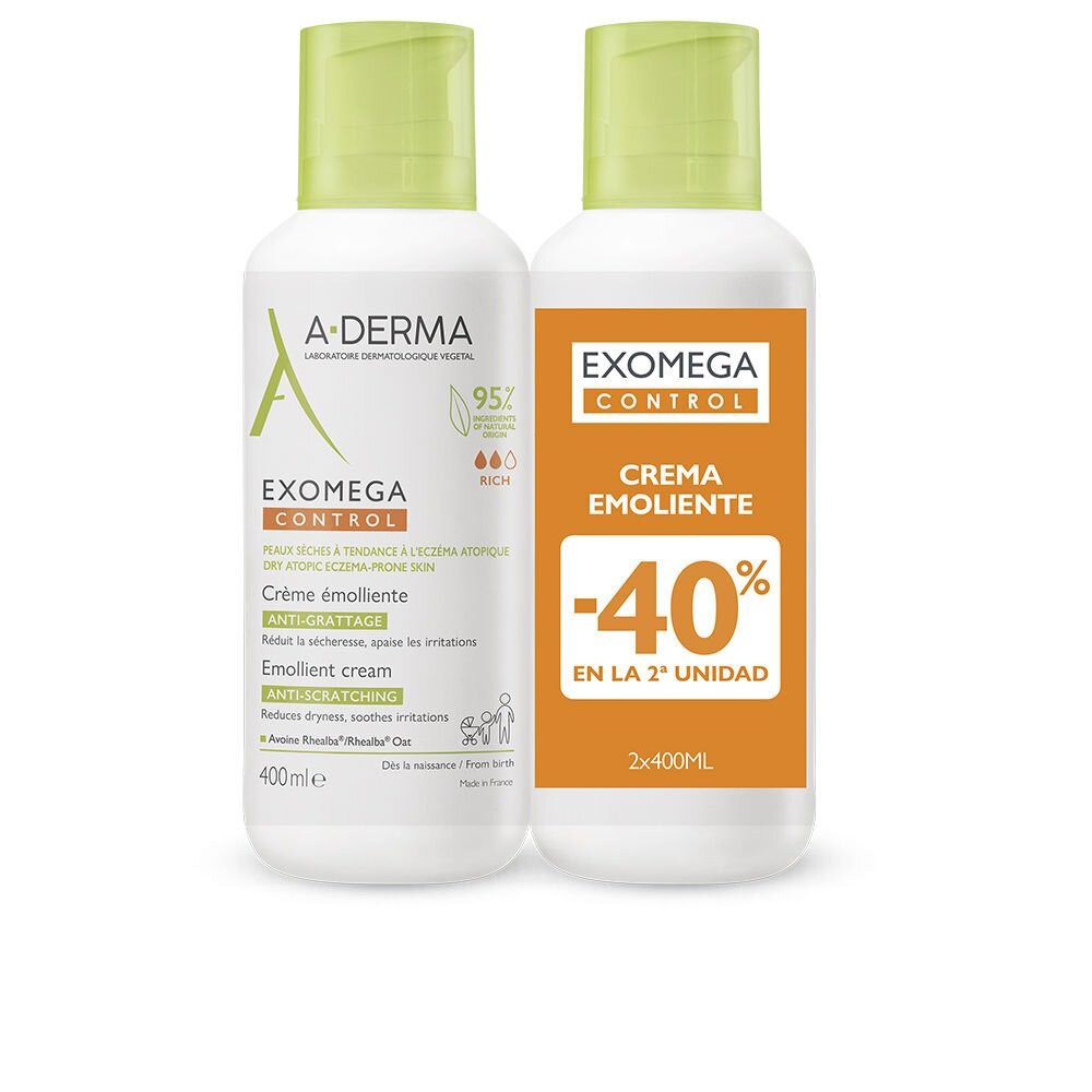 A-derma Körpercreme EXOMEGA CONTROL emollient cream pack 2 x 400 ml