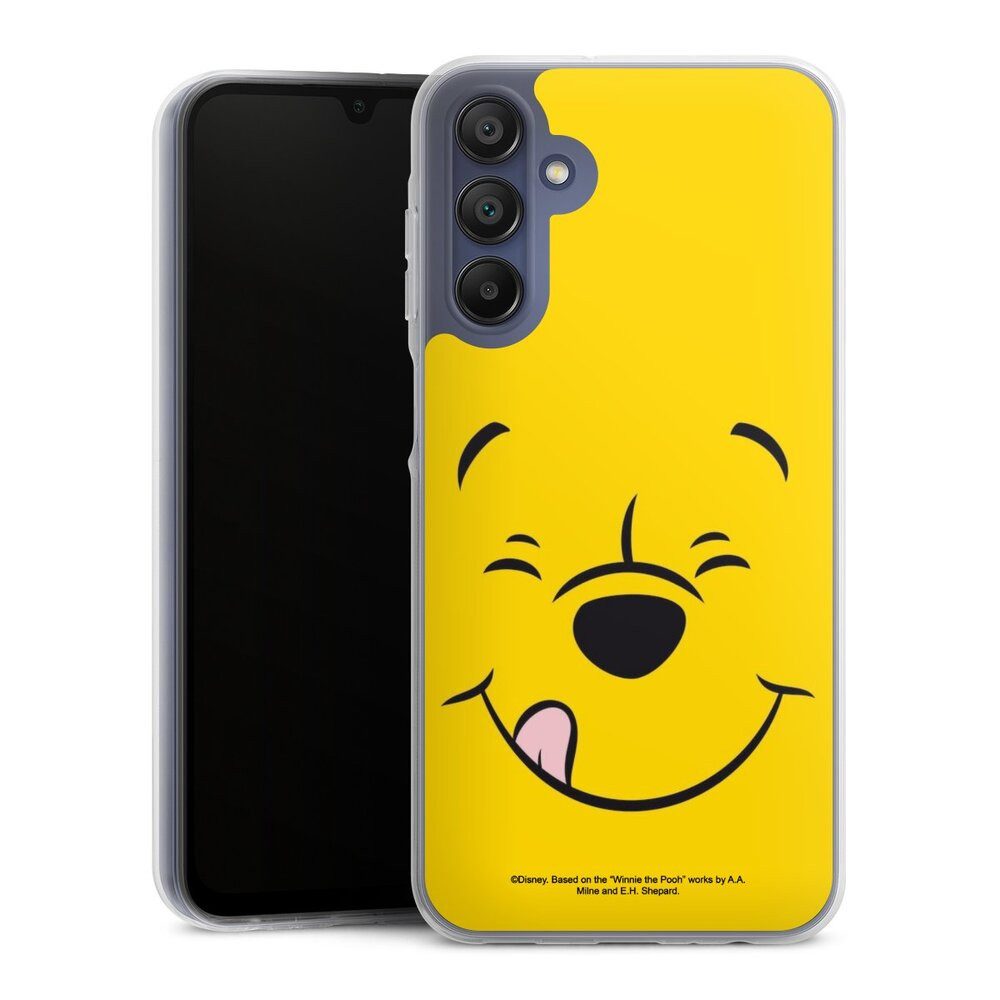 DeinDesign Handyhülle Winnie Puuh Offizielles Lizenzprodukt Disney Puuh Closeup, Samsung Galaxy A15 5G Silikon Hülle Bumper Case Handy Schutzhülle