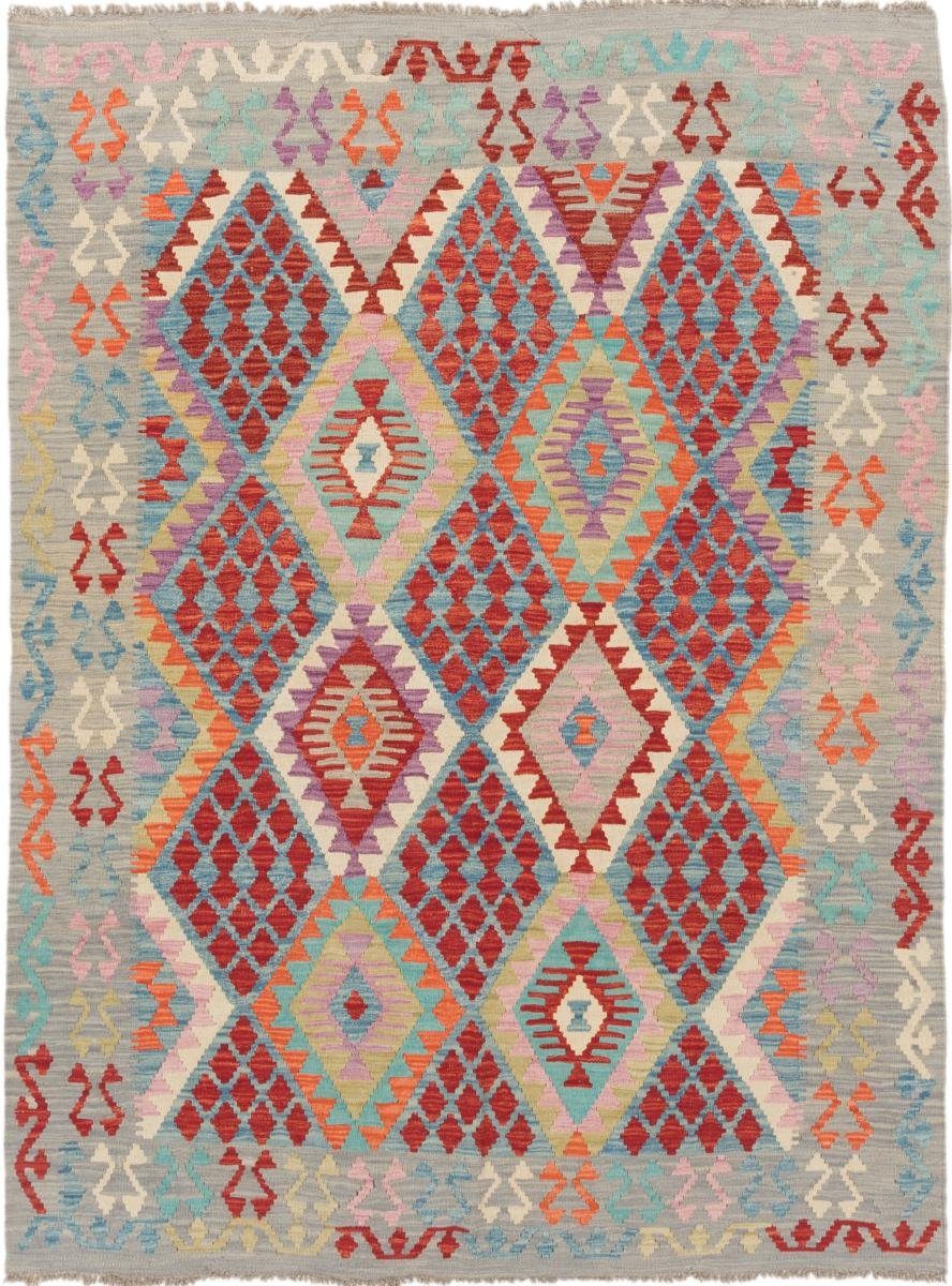 Orientteppich Kelim Afghan 177x235 Handgewebter Orientteppich, Nain Trading, rechteckig, Höhe: 3 mm