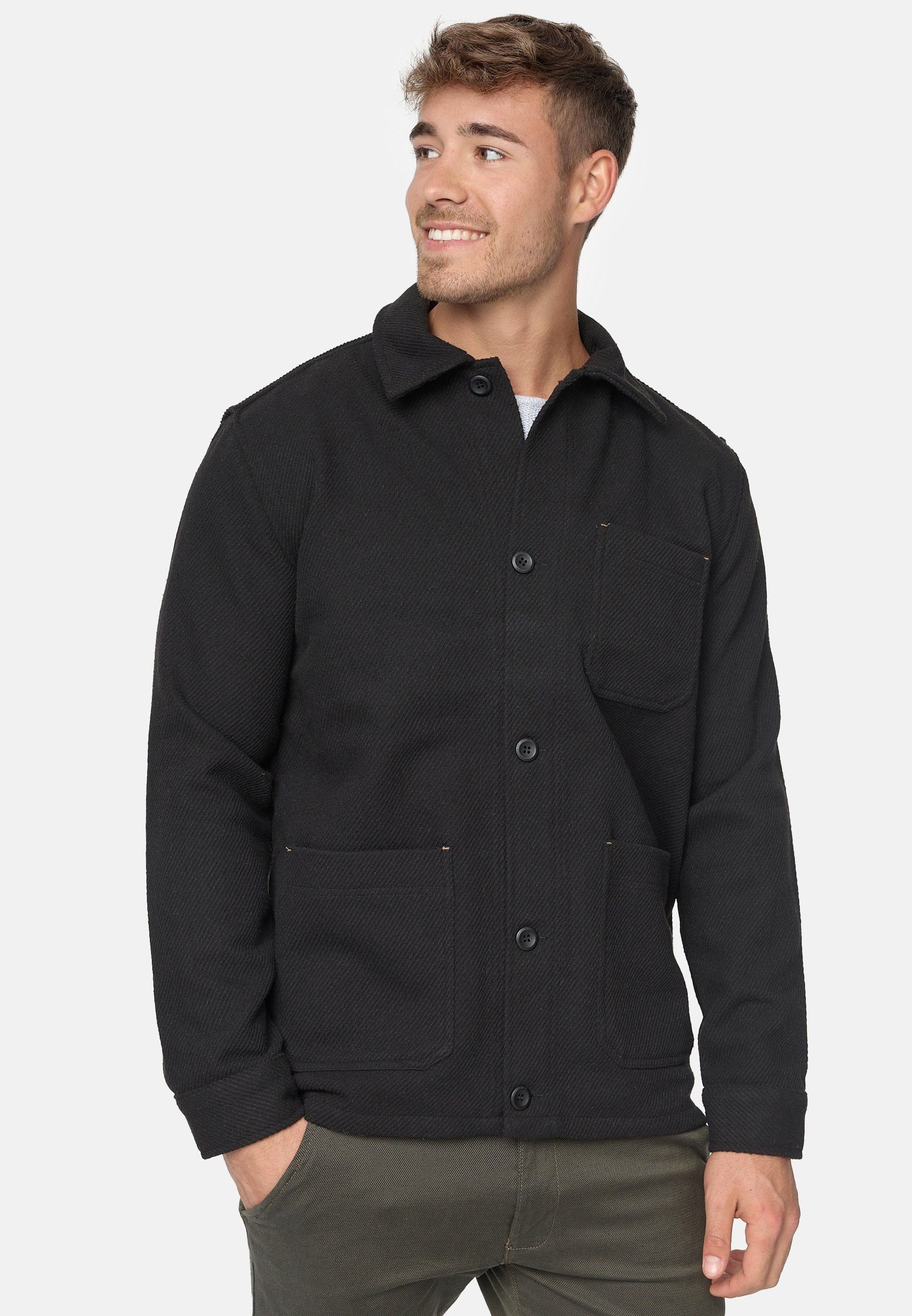 Indicode Thanasis Black Hemdjacke