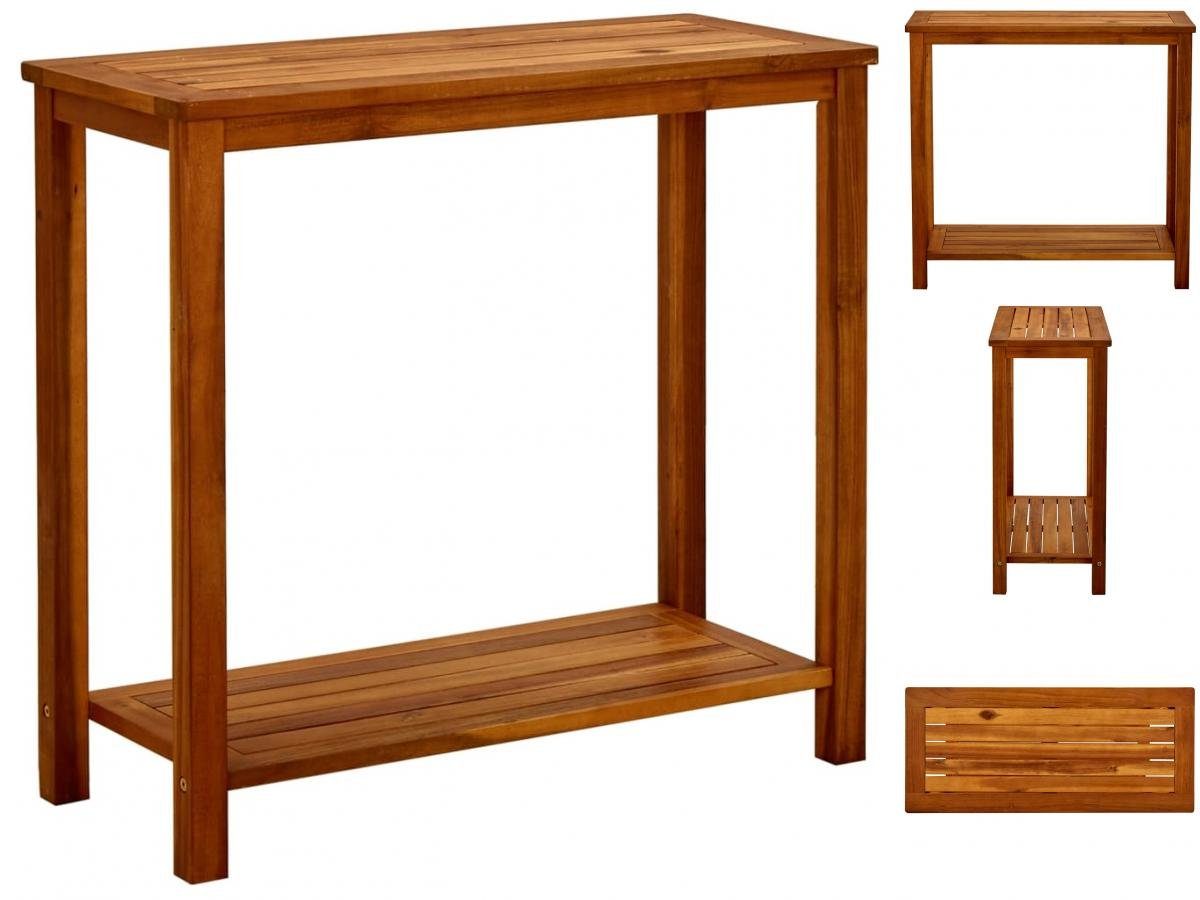 vidaXL Gartentisch GartenKonsolentisch 80x35x75 cm Massivholz Akazie Holz