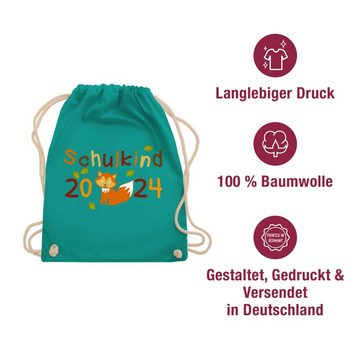 Shirtracer Turnbeutel Schulkind 2024 Fuchs, Schulanfang & Einschulung Geschenk Turnbeutel