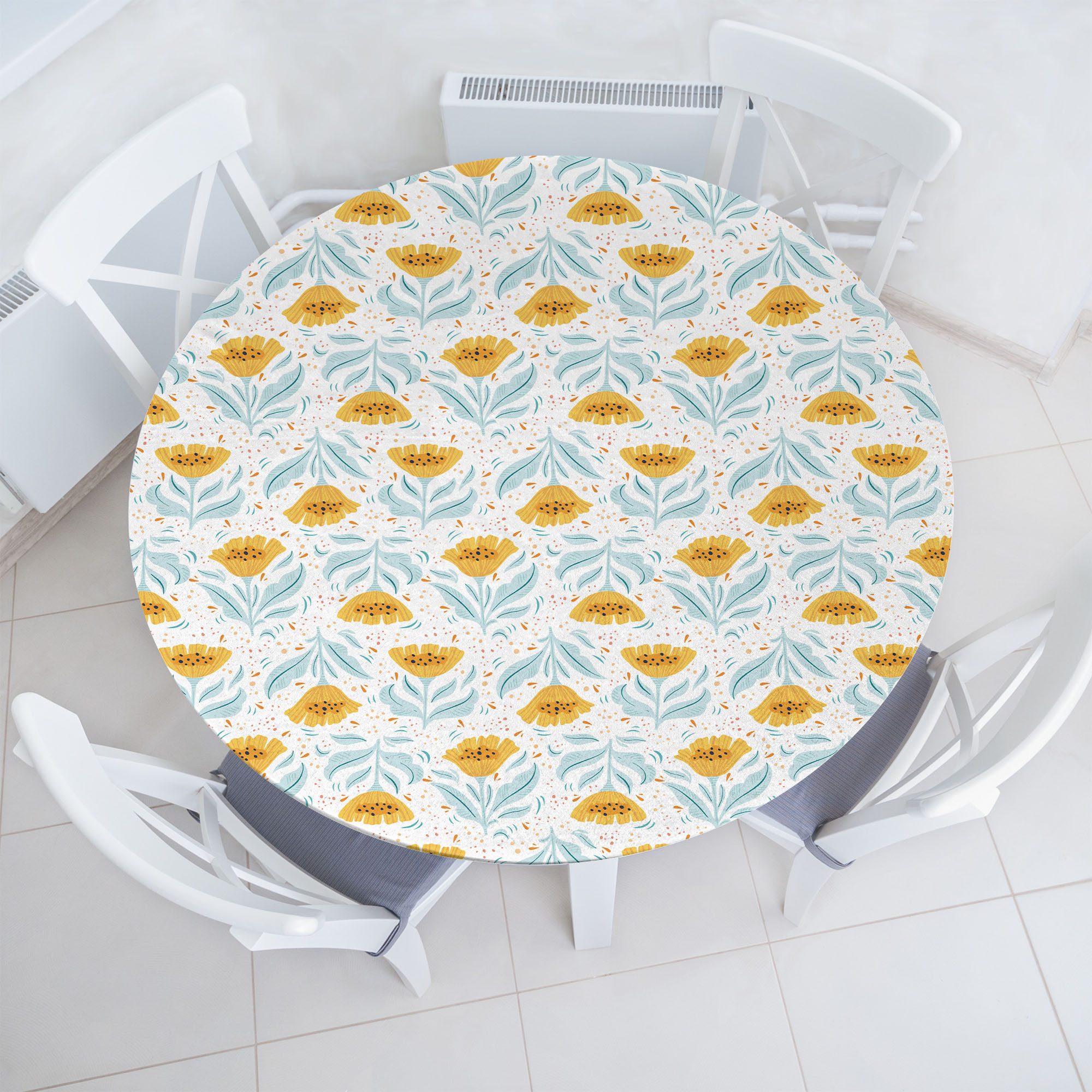 Tischdecke Rundum-elastische Stofftischdecke