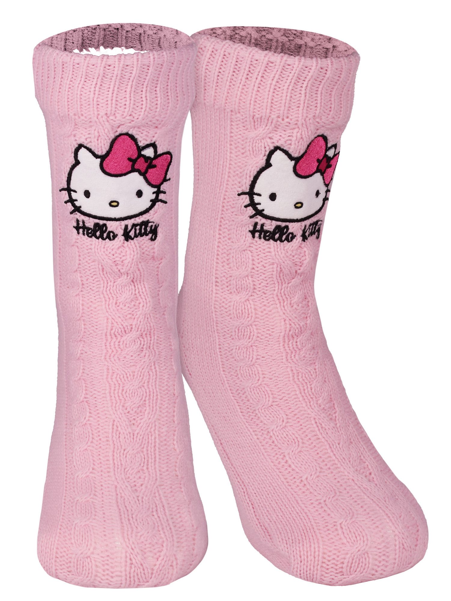 Haussocken Hello Kitty Hüttensocken Strick Socken Haussocken Kuschelsocken