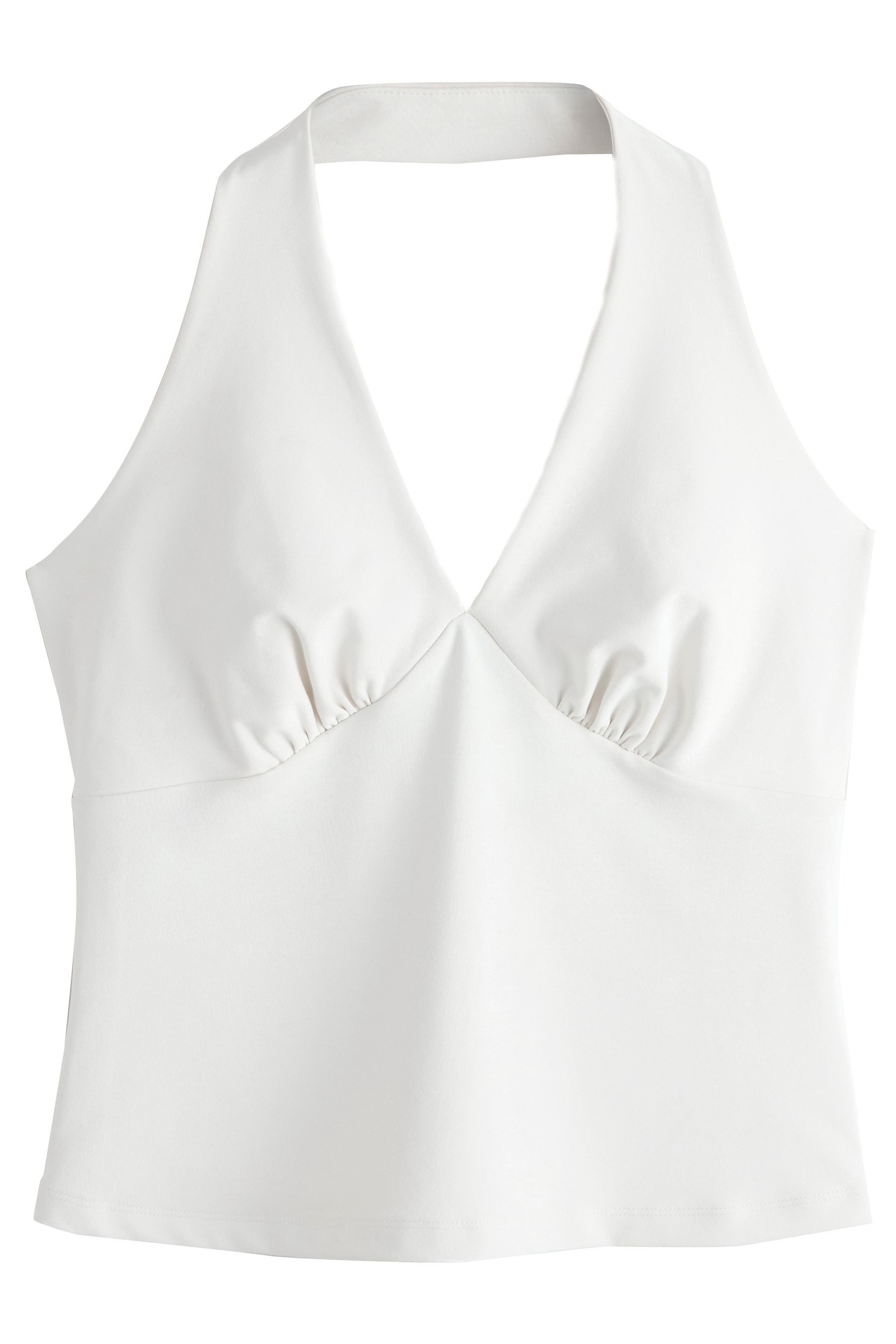 Kurzarmbluse Ärmelloses Neckholder-Oberteil, Brautmode