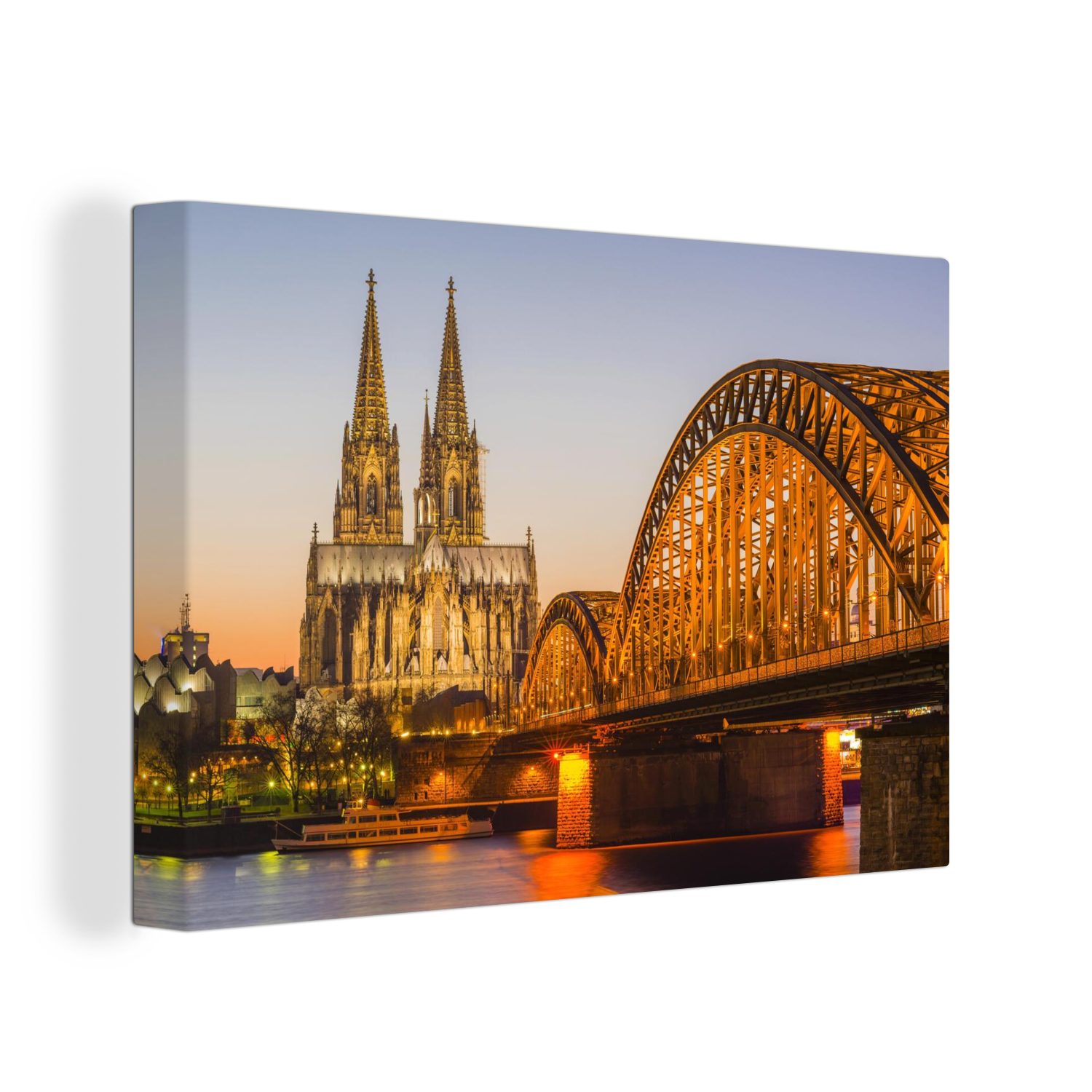 OneMillionCanvasses® Leinwandbild Köln - Brücke - Kuppel, Fotodruck (1 St), günstig online kaufen
