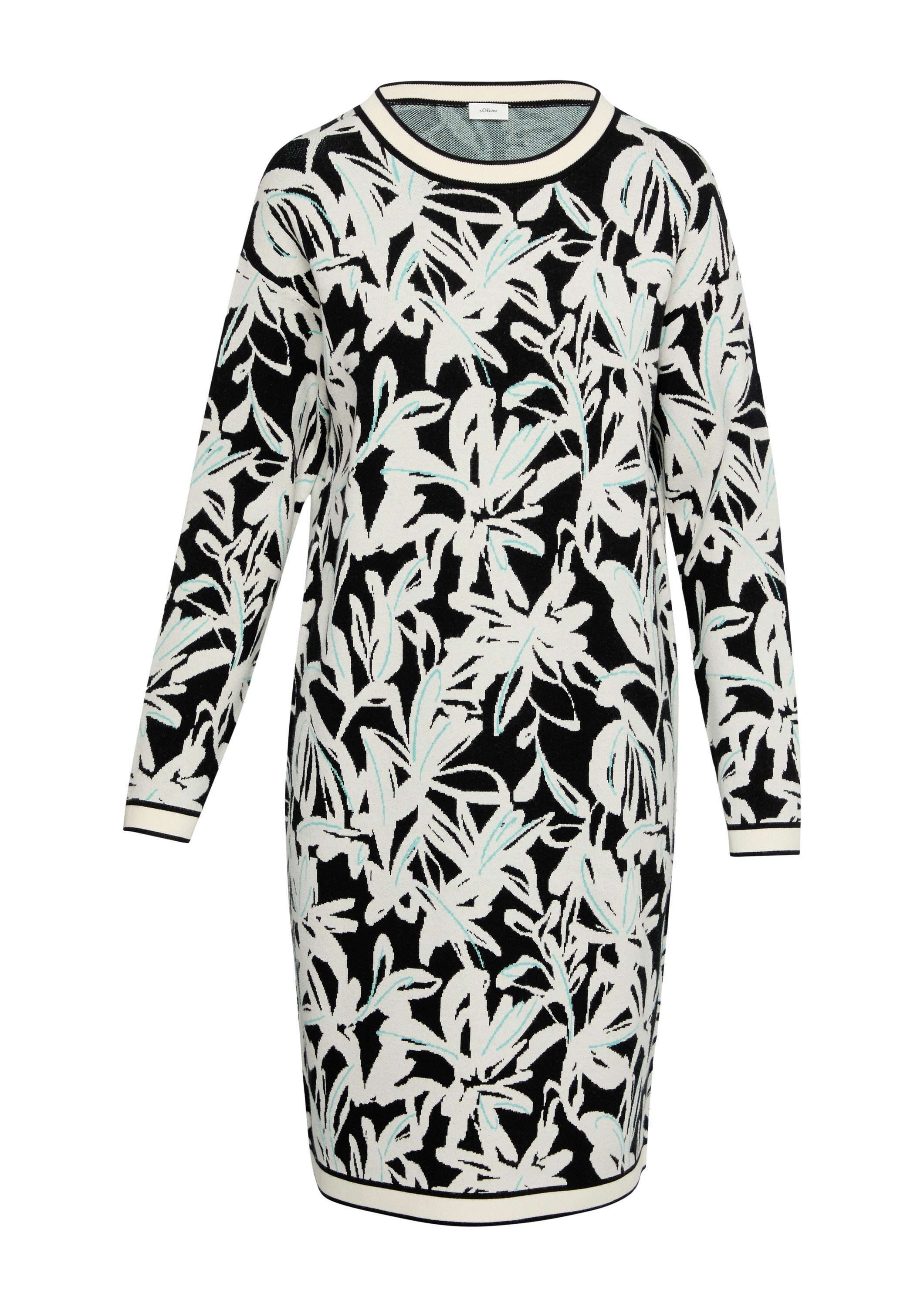 s.Oliver Minikleid Kleid Strickkleid mit Intarsienmuster günstig online kaufen