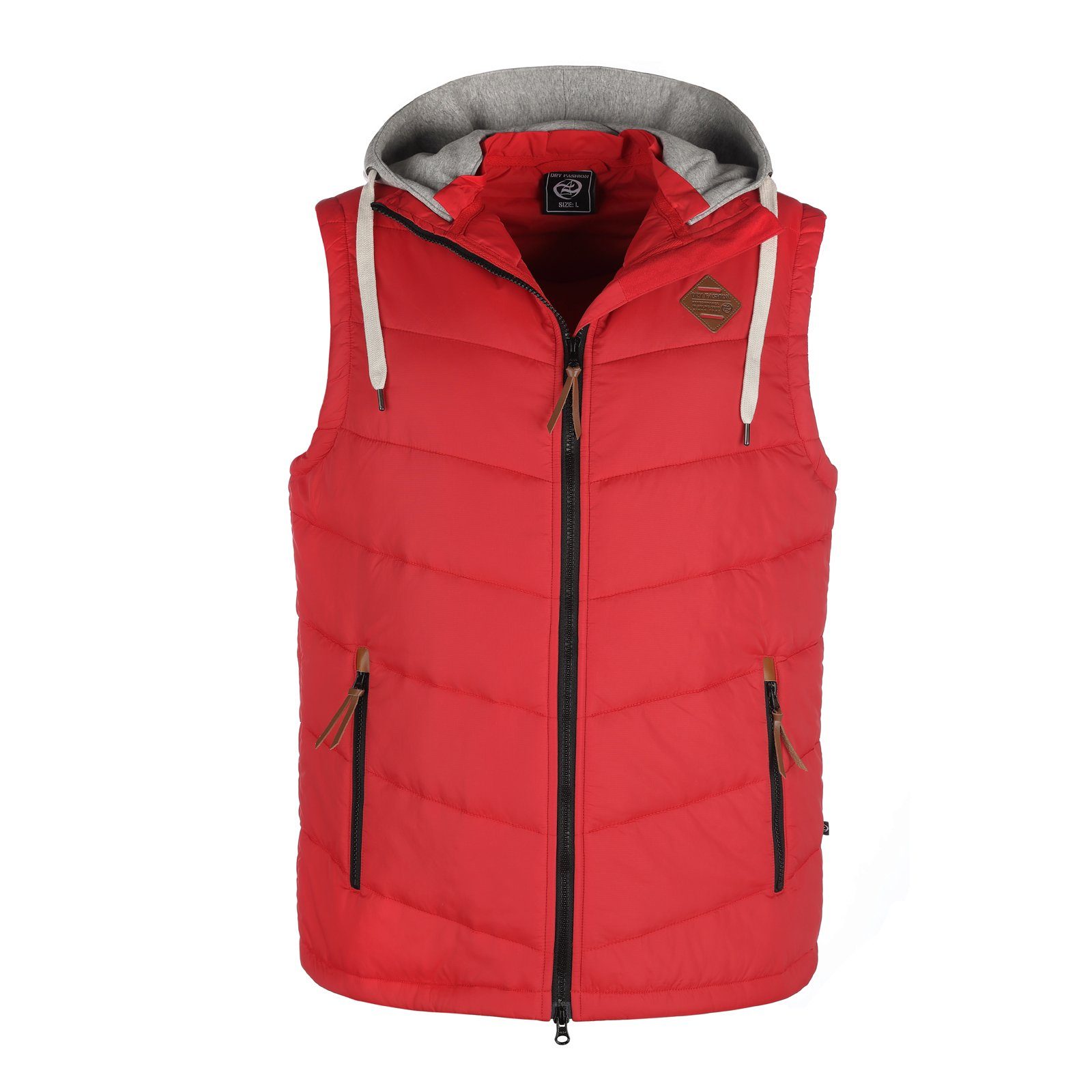 Dry Fashion Steppweste Eutin Herren Outdoor Weste Eutin mit Kapuze