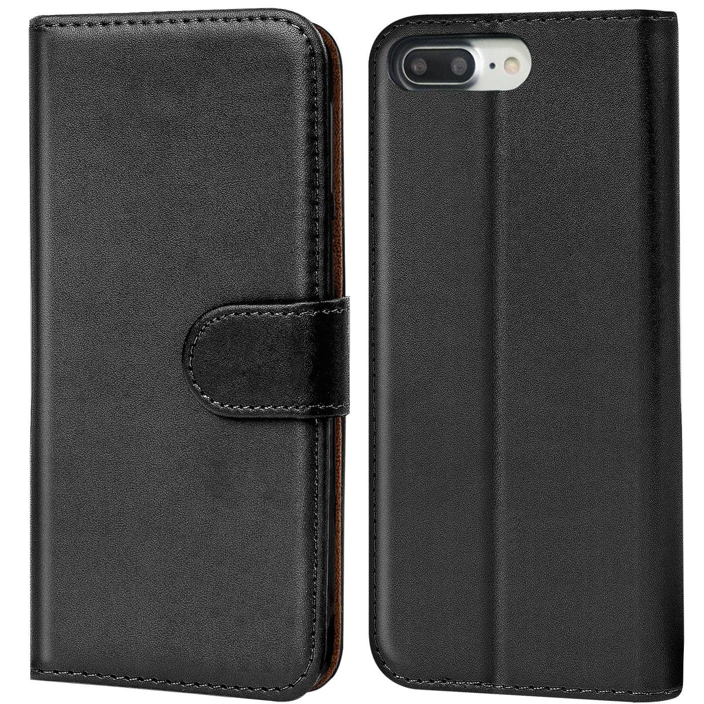 CoolGadget Handyhülle Wallet Klapp Tasche Book Case für Apple iPhone 7 Plus / 8 Plus 5,5 Zoll, Hülle Klapphülle Flip Cover Etui Schutzhülle