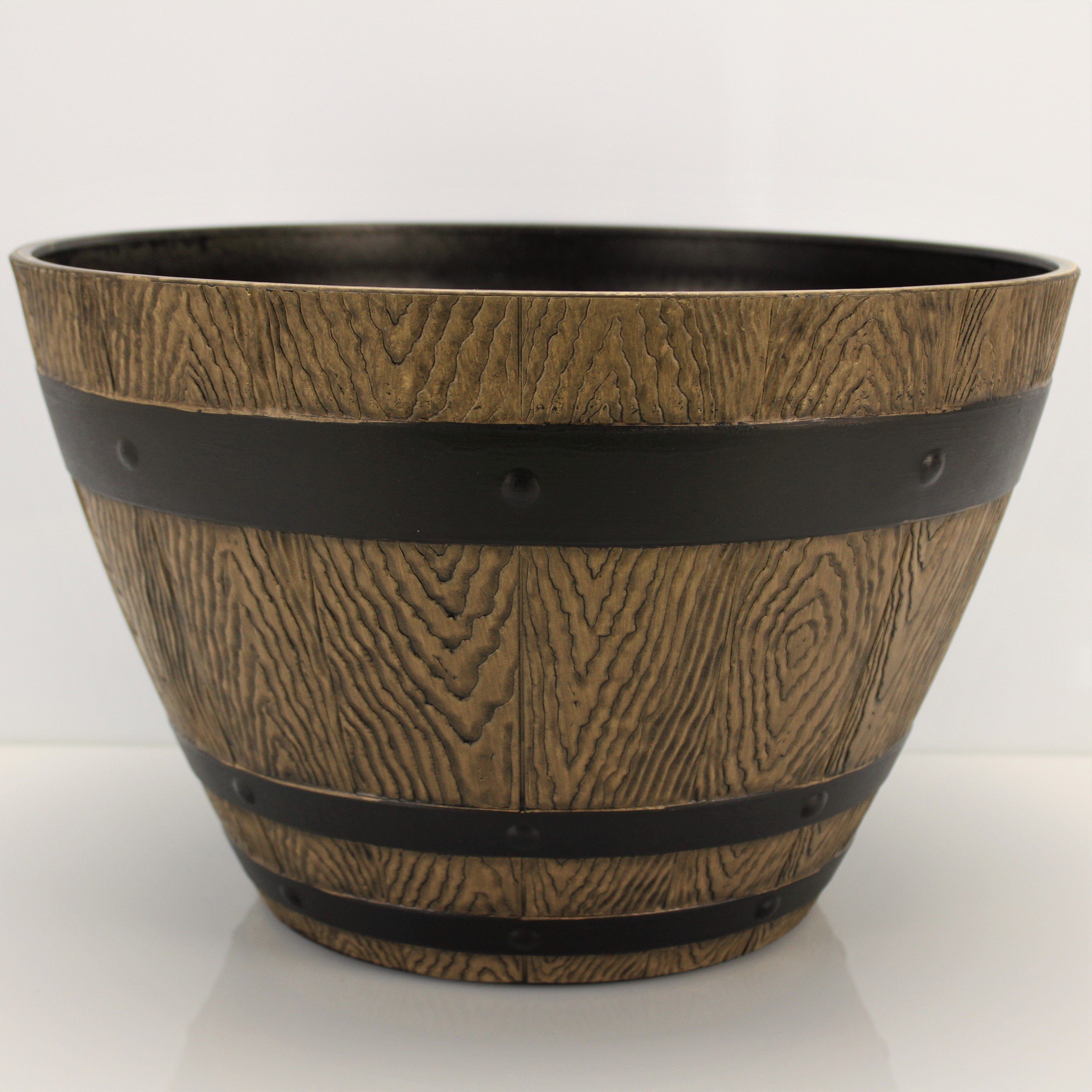Online-Fuchs Blumentopf Blumenkübel im Eichenfass Design, günstig online kaufen