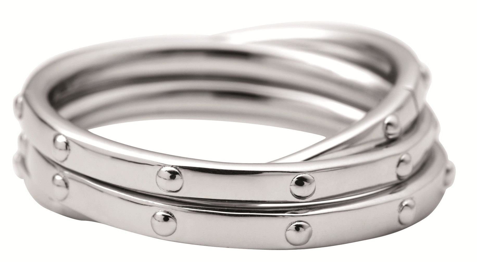 Fingerring Damen, aus Silber, DKNY Gr. 59 (18,8mm) Edelstahl,