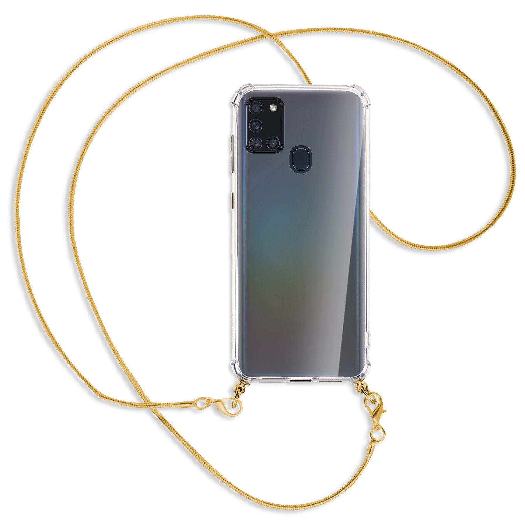 mtb more energy Handykette für Samsung Galaxy A21s [NC-244-MK], Umhängehülle mit Metallkette [NC-244-MK]
