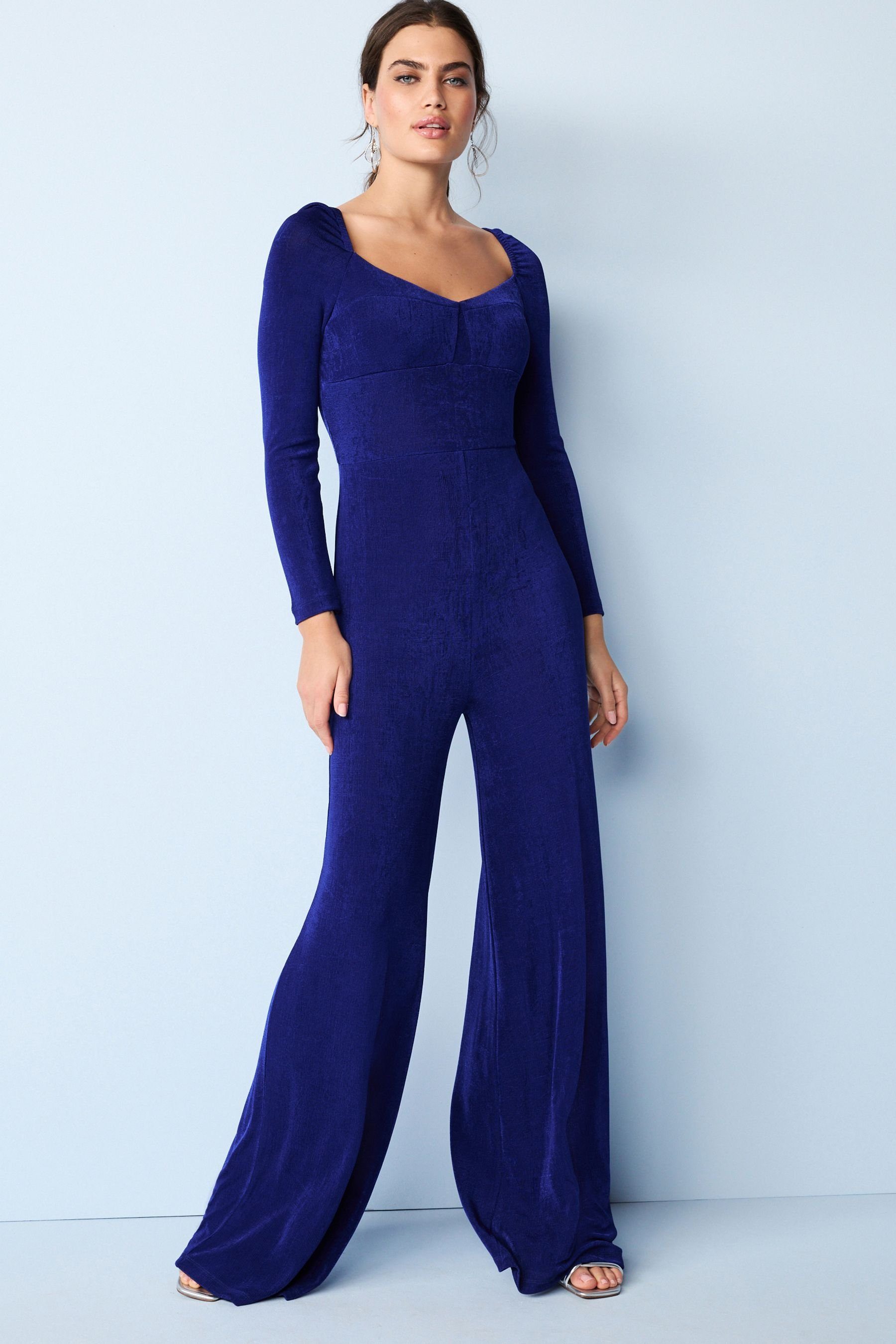 Next Jumpsuit Langarm-Jumpsuit in Korsettoptik (1-tlg) Cobalt Blue | Overalls