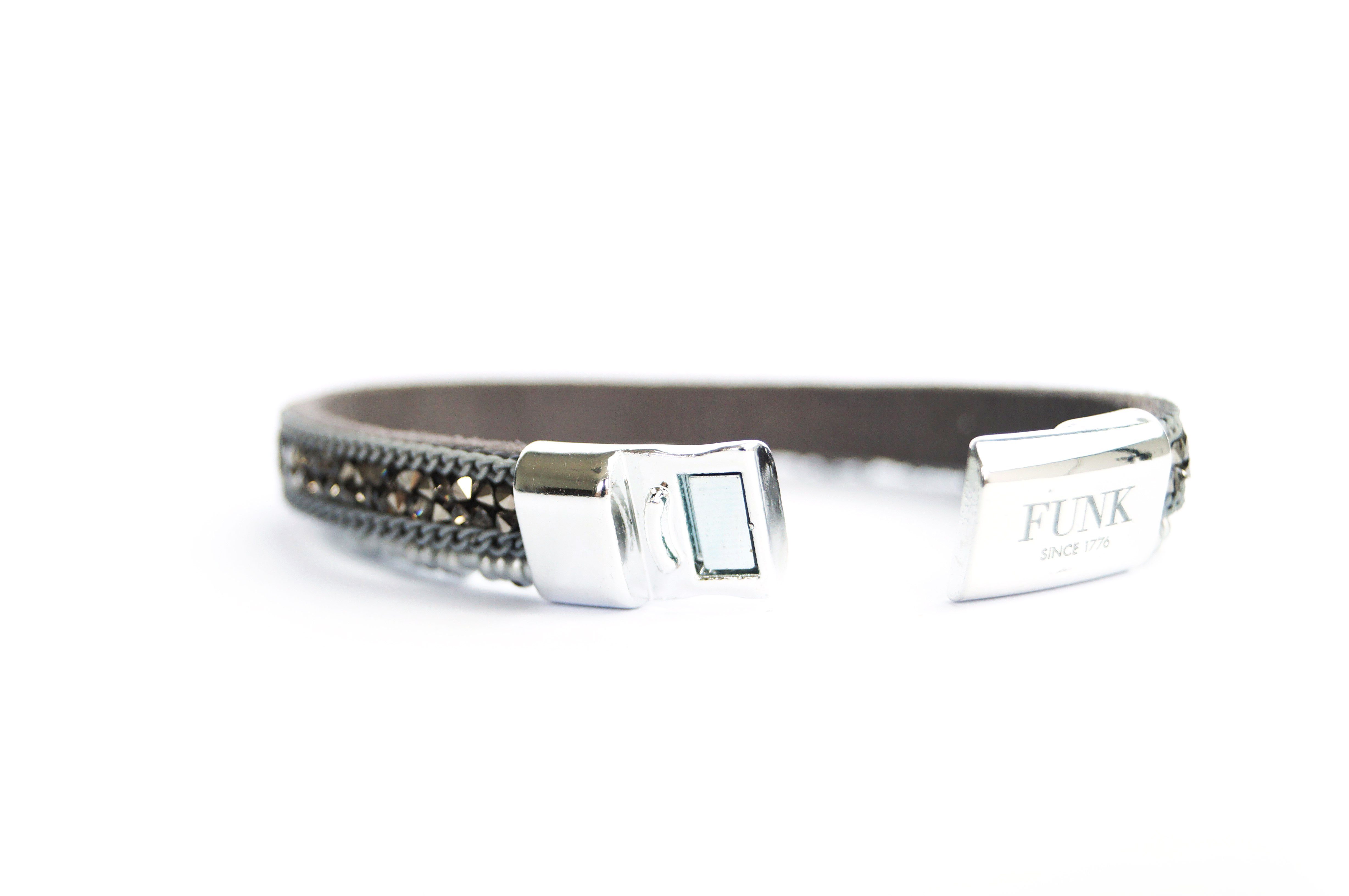 FUNK since 1776 Wickelarmband Silver Look Wickelarmband, mit Magnetverschluss
