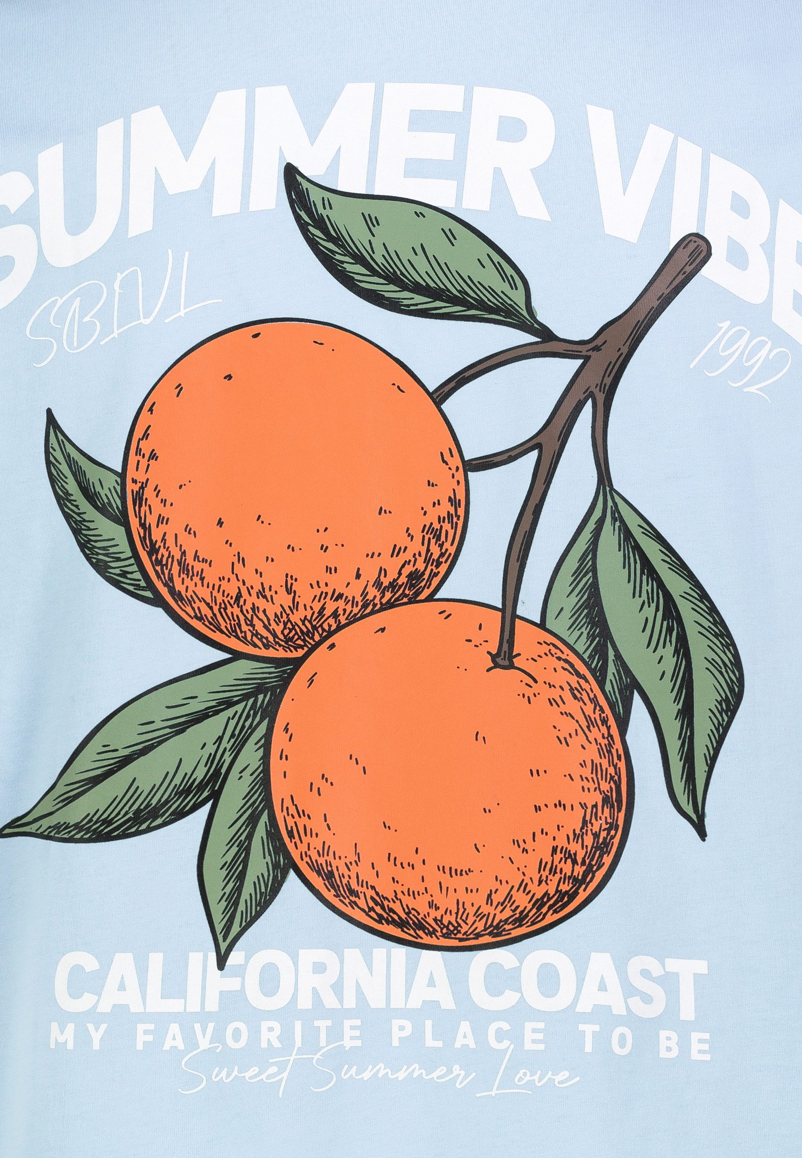 SUBLEVEL T-Shirt Fotoprint Rundhalsausschnitt Kurzarm Obstmotiv (1-tlg) H12078AH22590_S/S Shirts