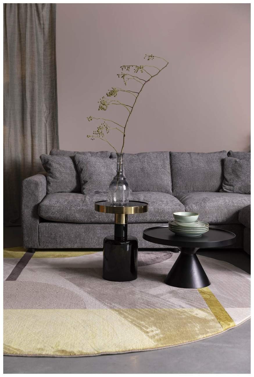 Zuiver Couchtisch Runder Couchtisch FLOSS BLACK von Zuiver aus Aluminiumguss Ø 60 cm