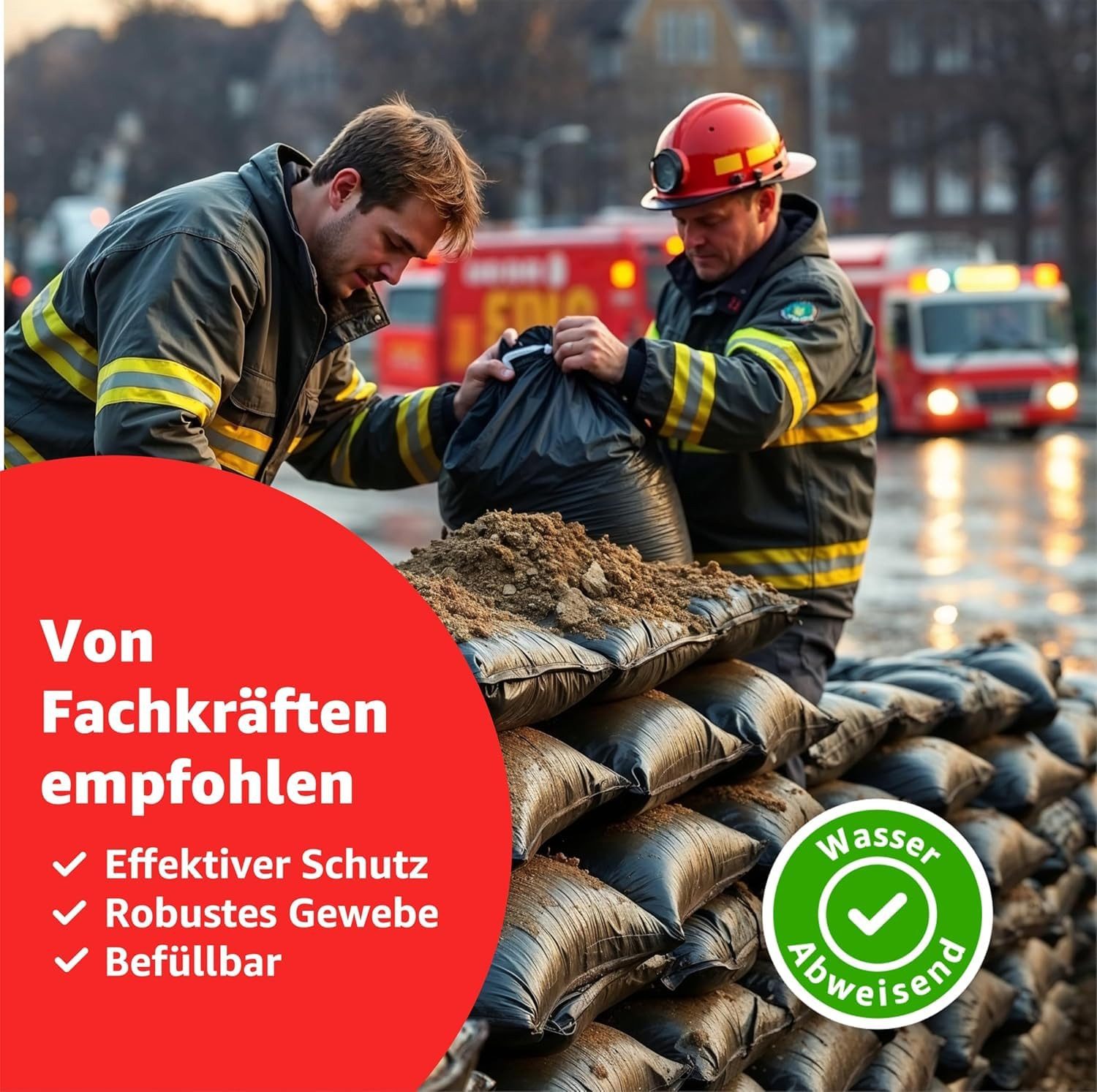 toolmate® Sandsack 10x Sandsack bei Hochwasser - Hochwasserschutz mit Schnürband