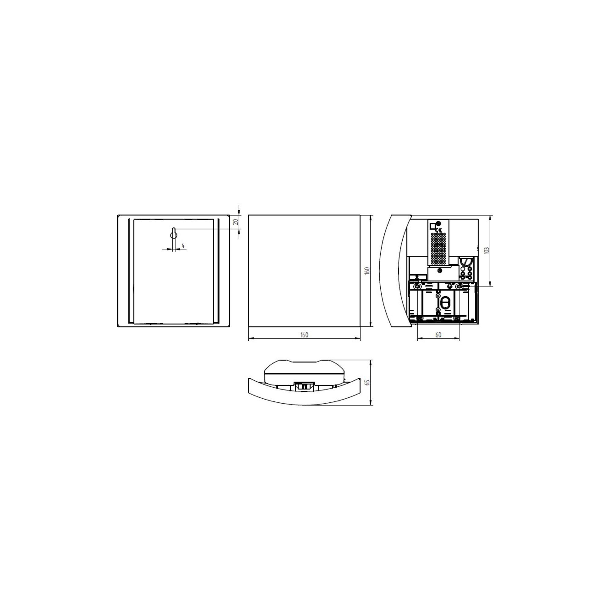 GROTHE Türschließer Grothe Elektronik-Gong 8-12V,83dB,ws,4x1,5V GONG 225 A