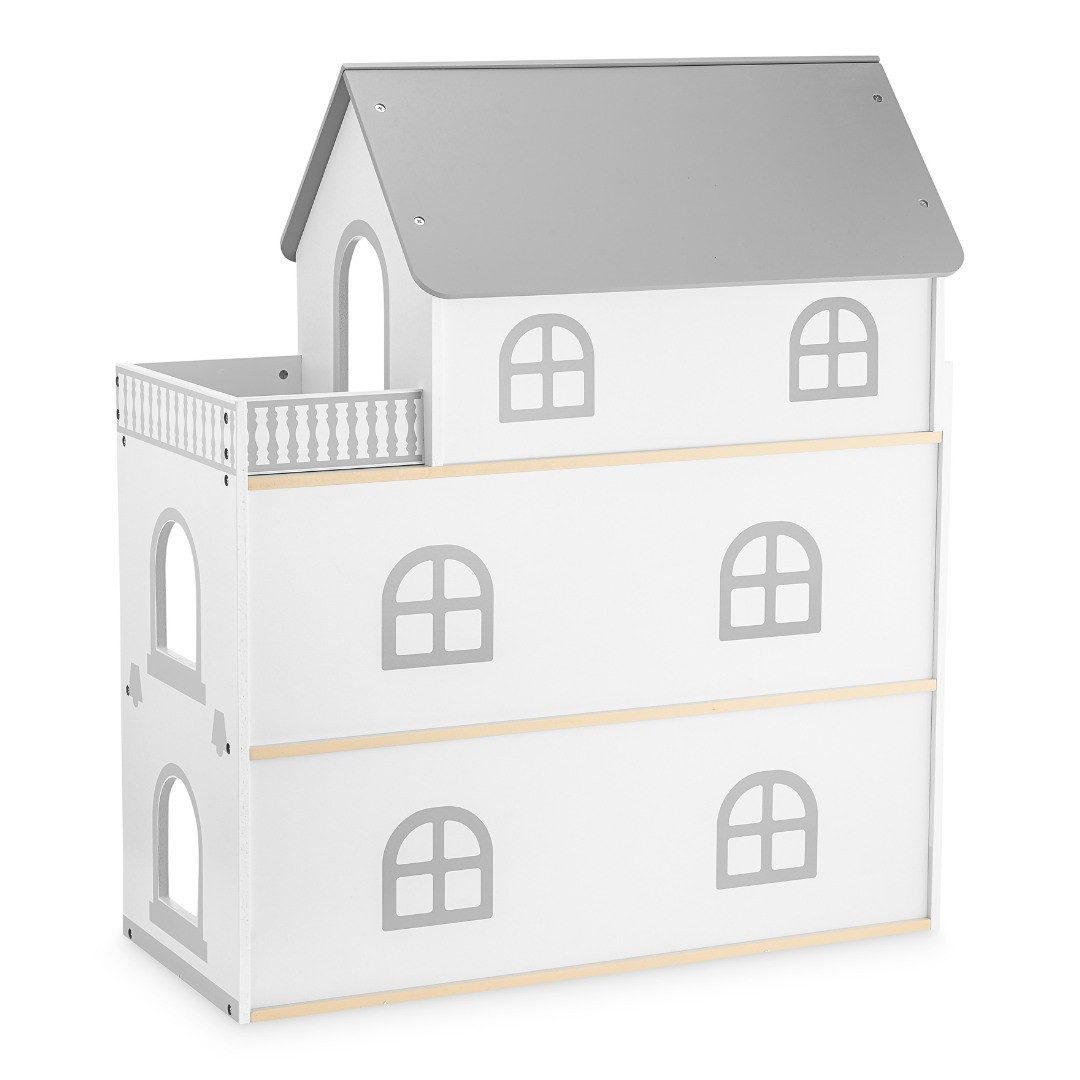 Mamabrum Puppenhaus Großes Puppenhaus aus Holz mit Zubehör und Spielfiguren