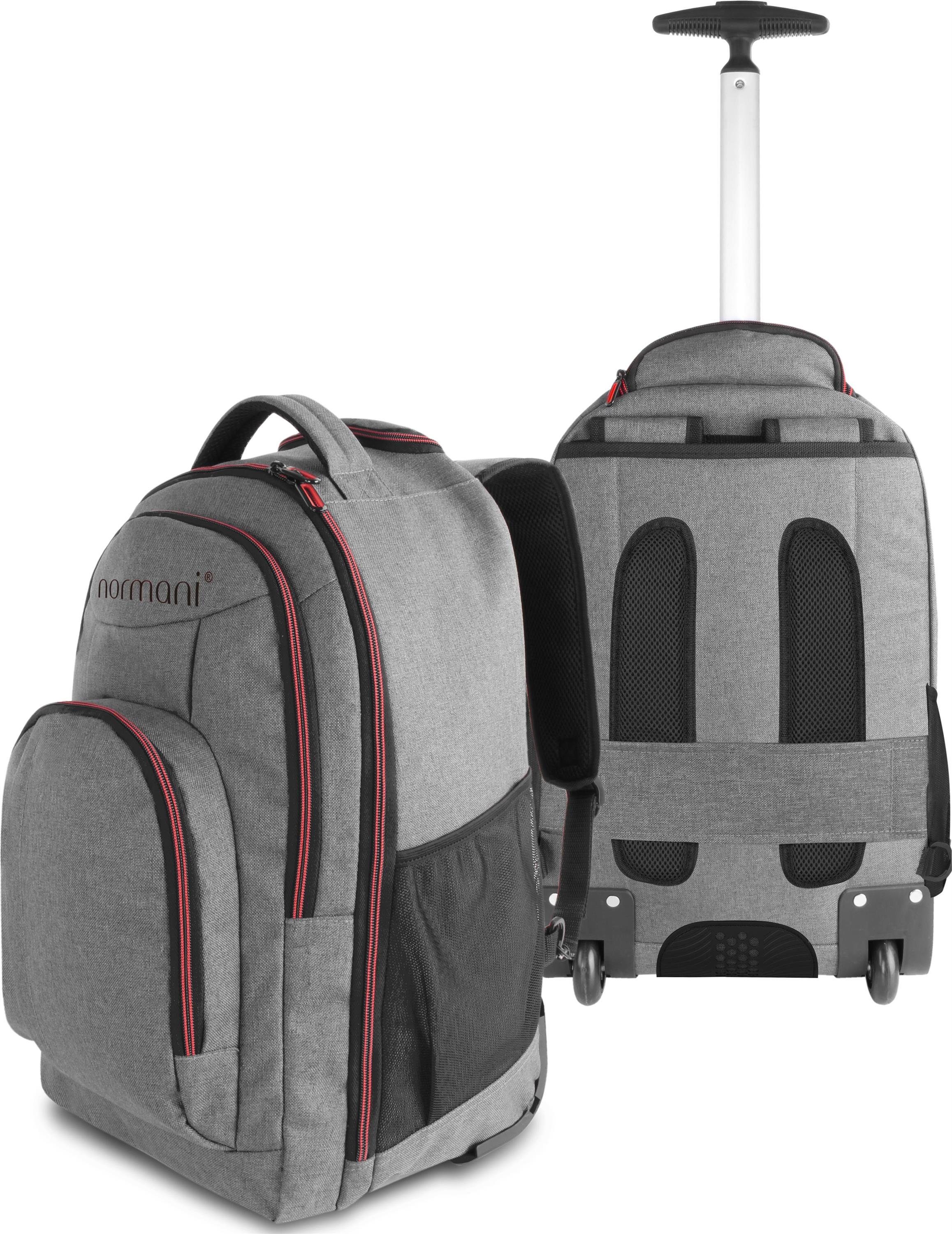 normani Daypack Rucksack mit Trolleyfunktion 30 Liter Yori, Trolley-Rucksack  mit Rollen