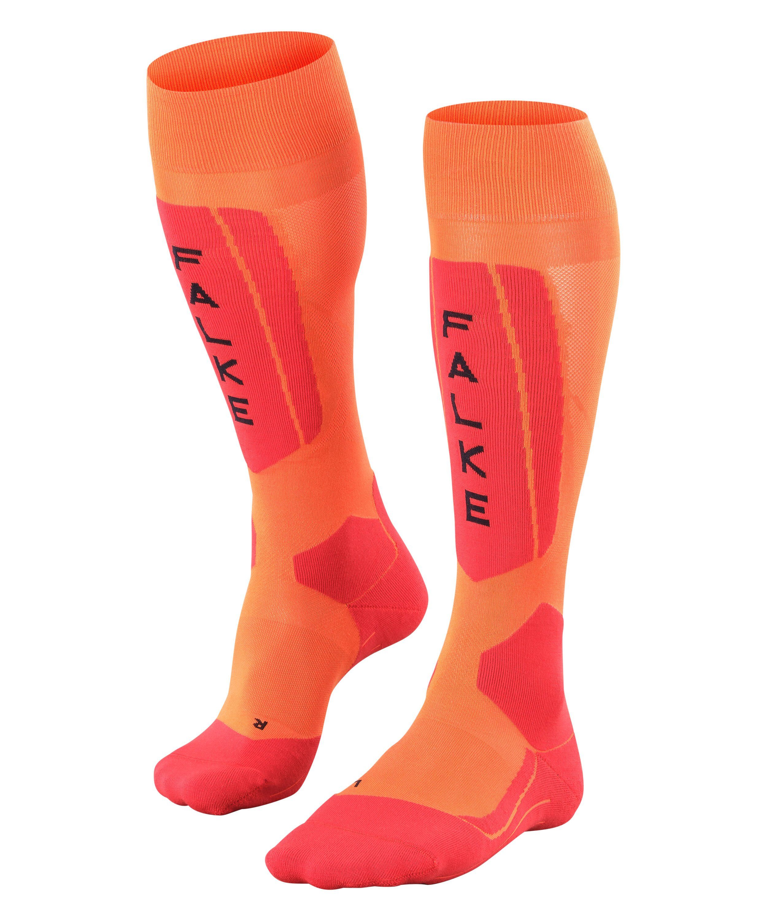 FALKE (8034) flash orange Expert (1-Paar) Kontrolle für direkte Skisocken ultraleichte Polsterung SK5