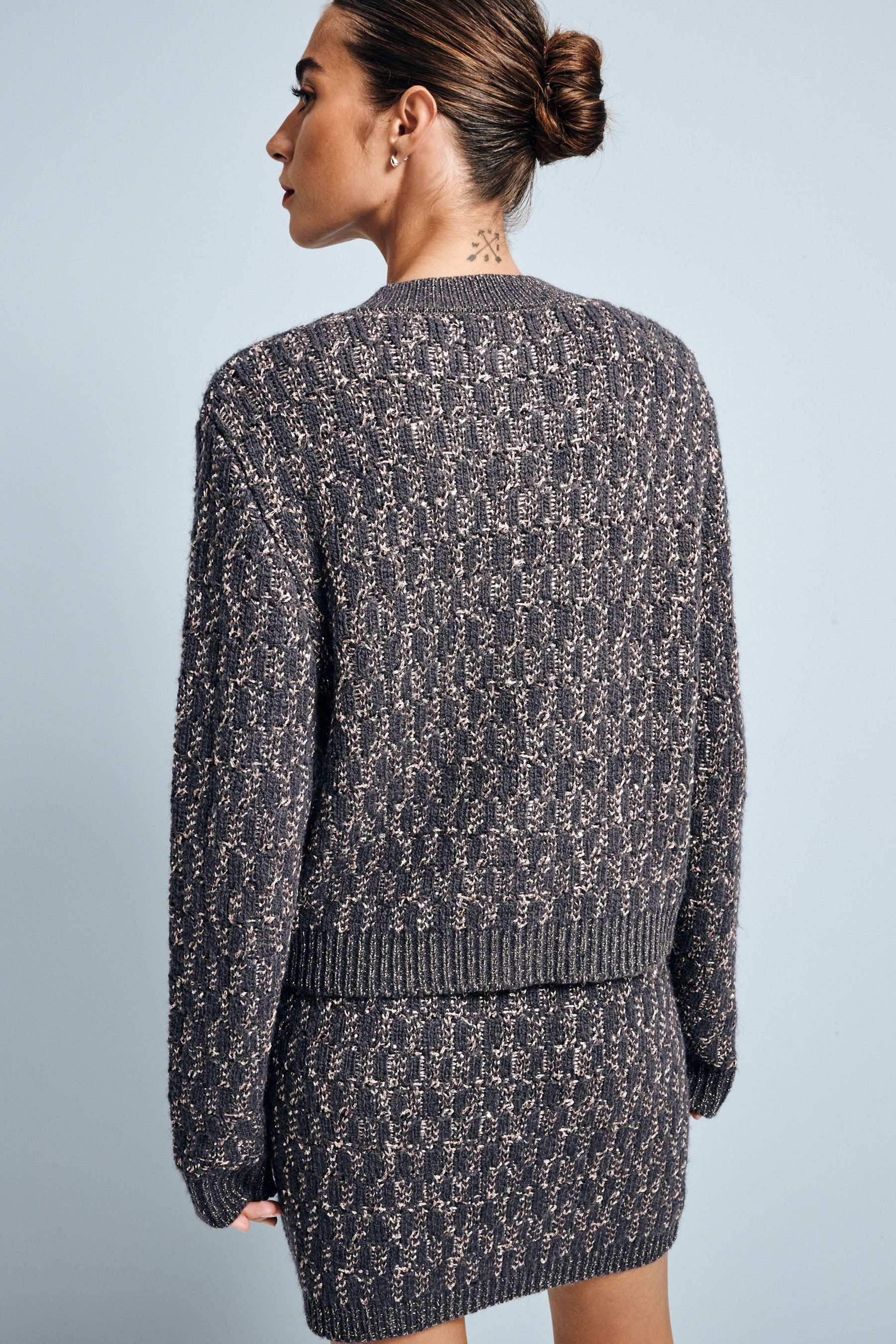 Next Minirock Funkelnder Co-Ord Minirock mit Muster (1-tlg) günstig online kaufen