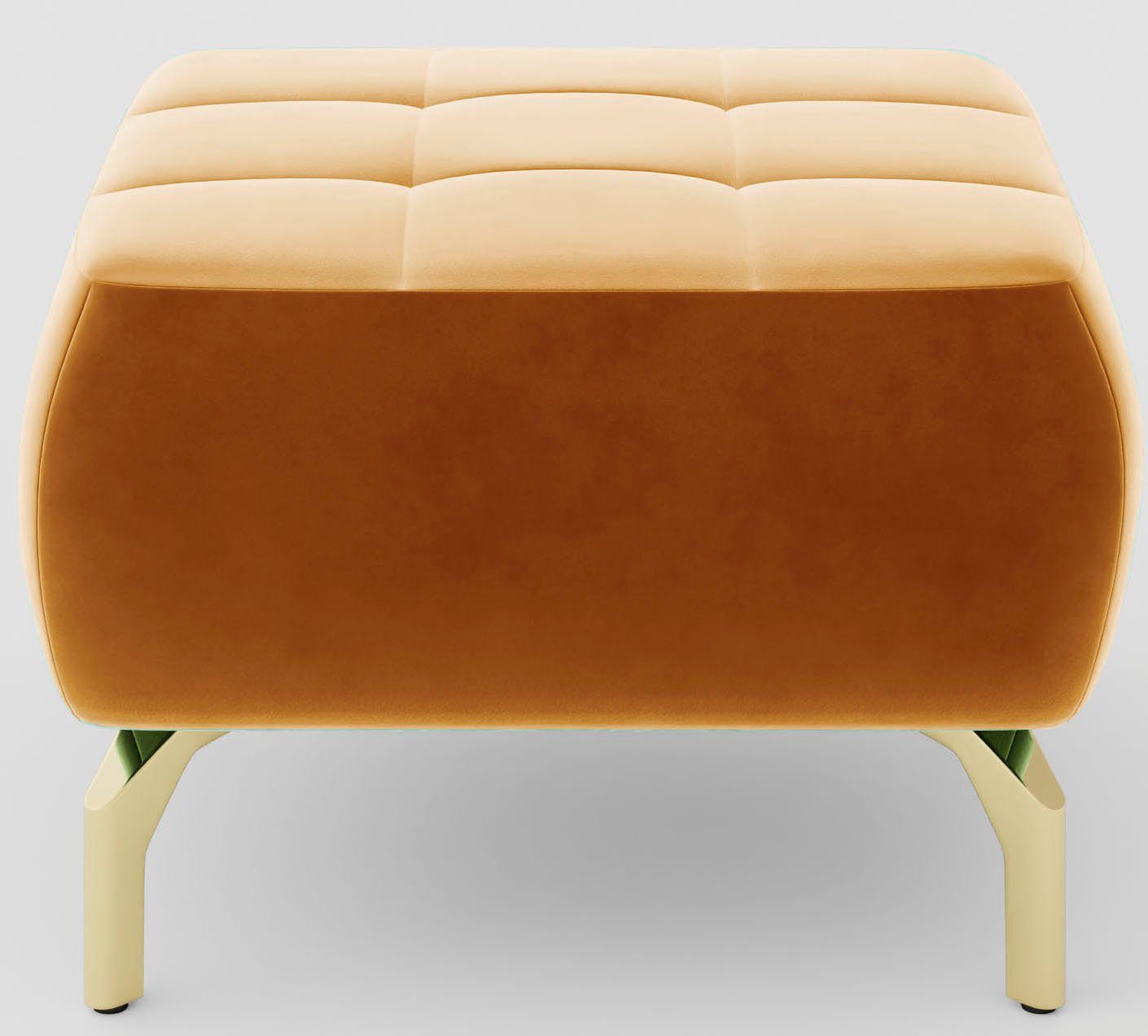 sit&more Polsterhocker Orient 1, goldfarbene Metallfüße