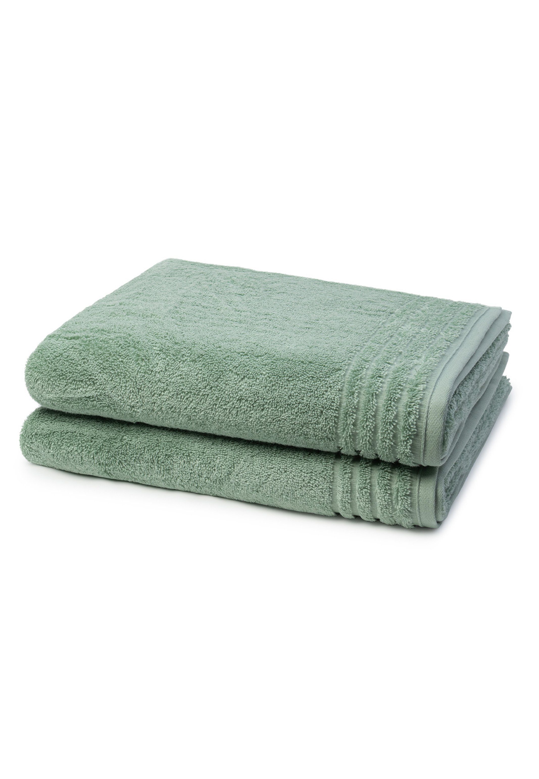 Vossen Handtuch Set Vienna Extrem Duschtuch Soft saugfähig Style (Spar-Set, Baumwolle Im 2 Walkfrottee, - und Set 2-tlg), flauschig green - - X Supersoft