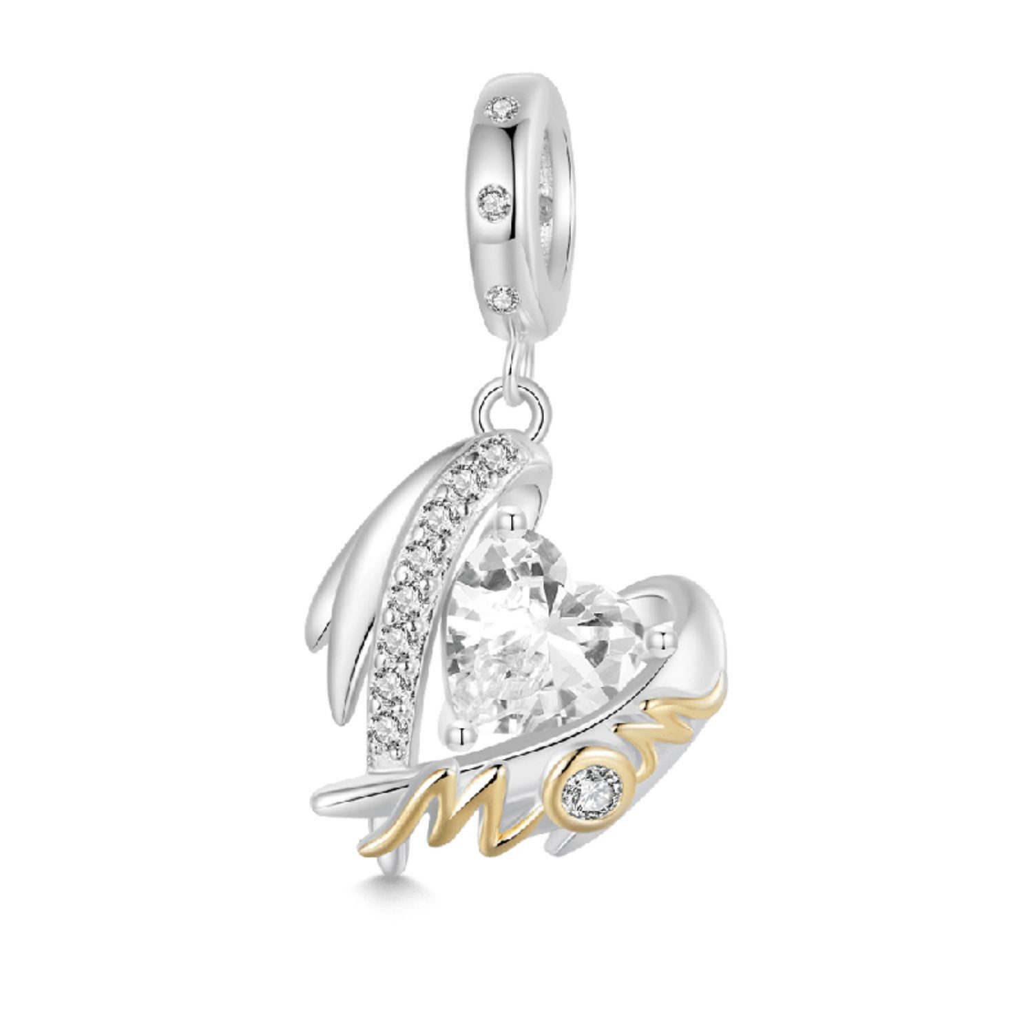 Gnoce Bead Gnoce Charm Flügel der Liebe IAC287 Silber