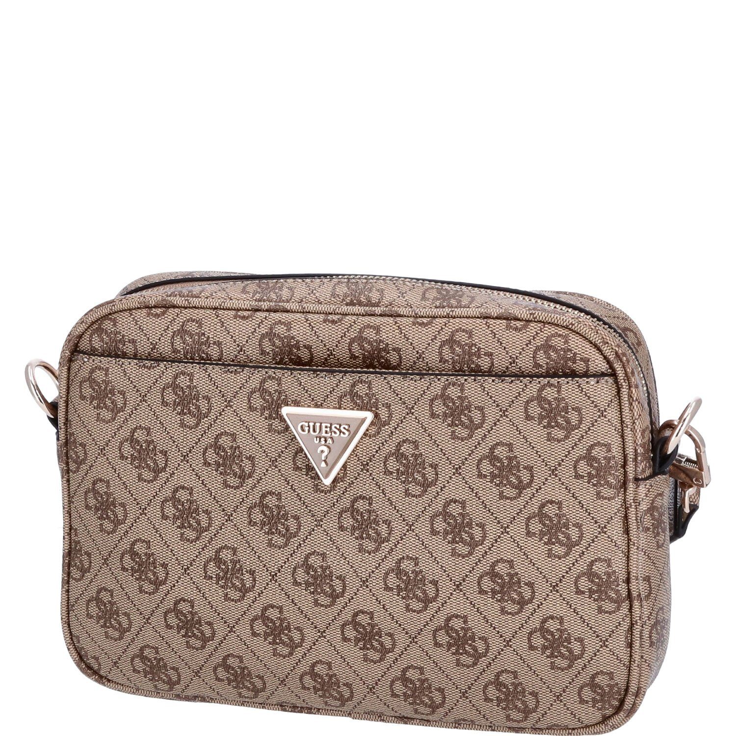 Umhängetasche GUESS Damen Schultertasche Meridian Latte Logo
