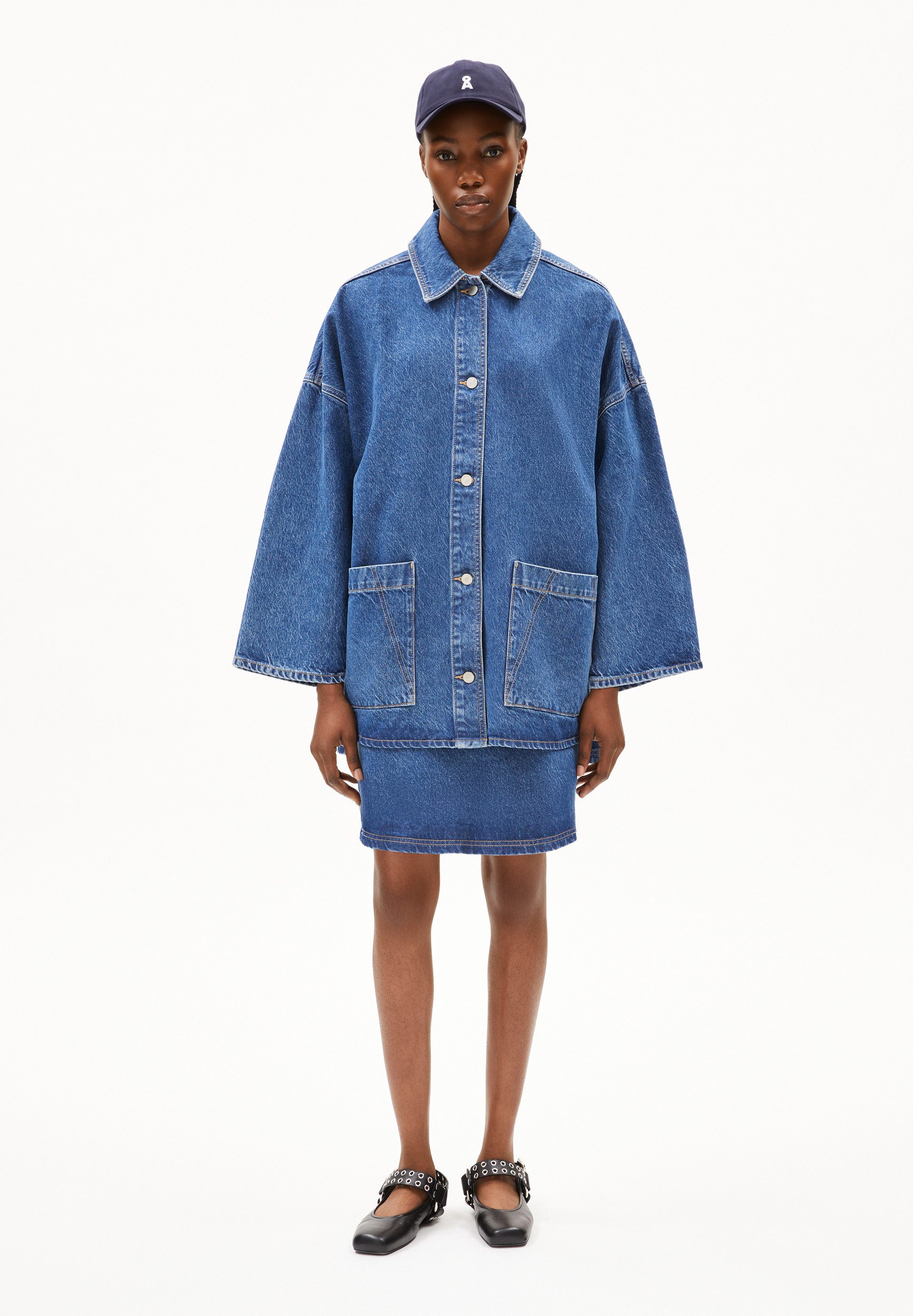 Armedangels Jeansjacke DRAAPY Jeansjacke aus Bio-Baumwoll Mix Oversized Fit günstig online kaufen